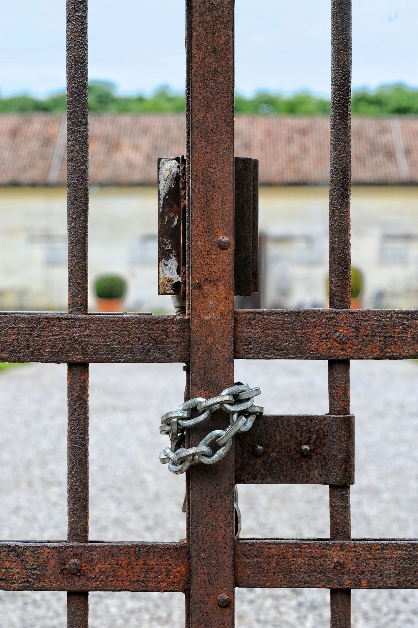 Nikon D700 sample photo. Gate, chain, texture photography