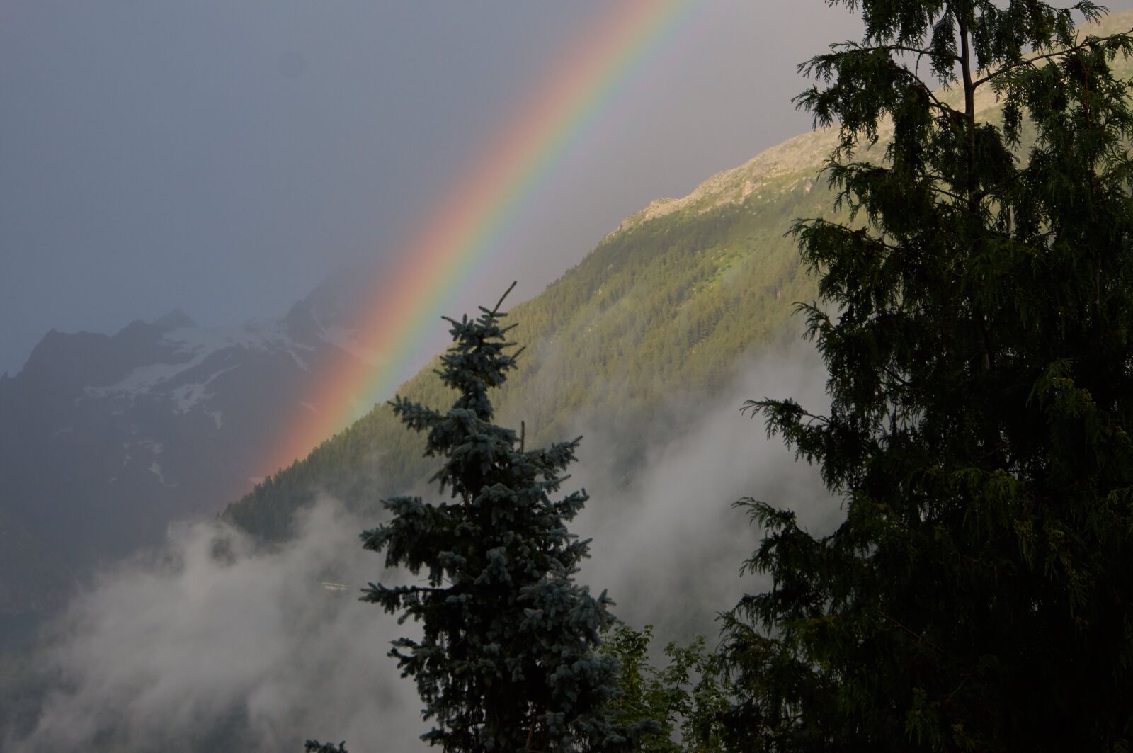 Sony Alpha NEX-6 sample photo. Chamonix, rainbow, sky photography