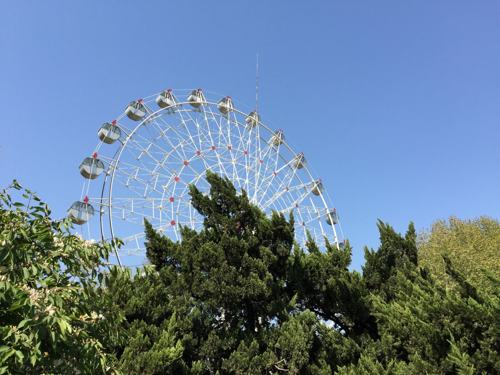 iPhone 6 Plus back camera 4.15mm f/2.2 sample photo. The ferris wheel, blue photography