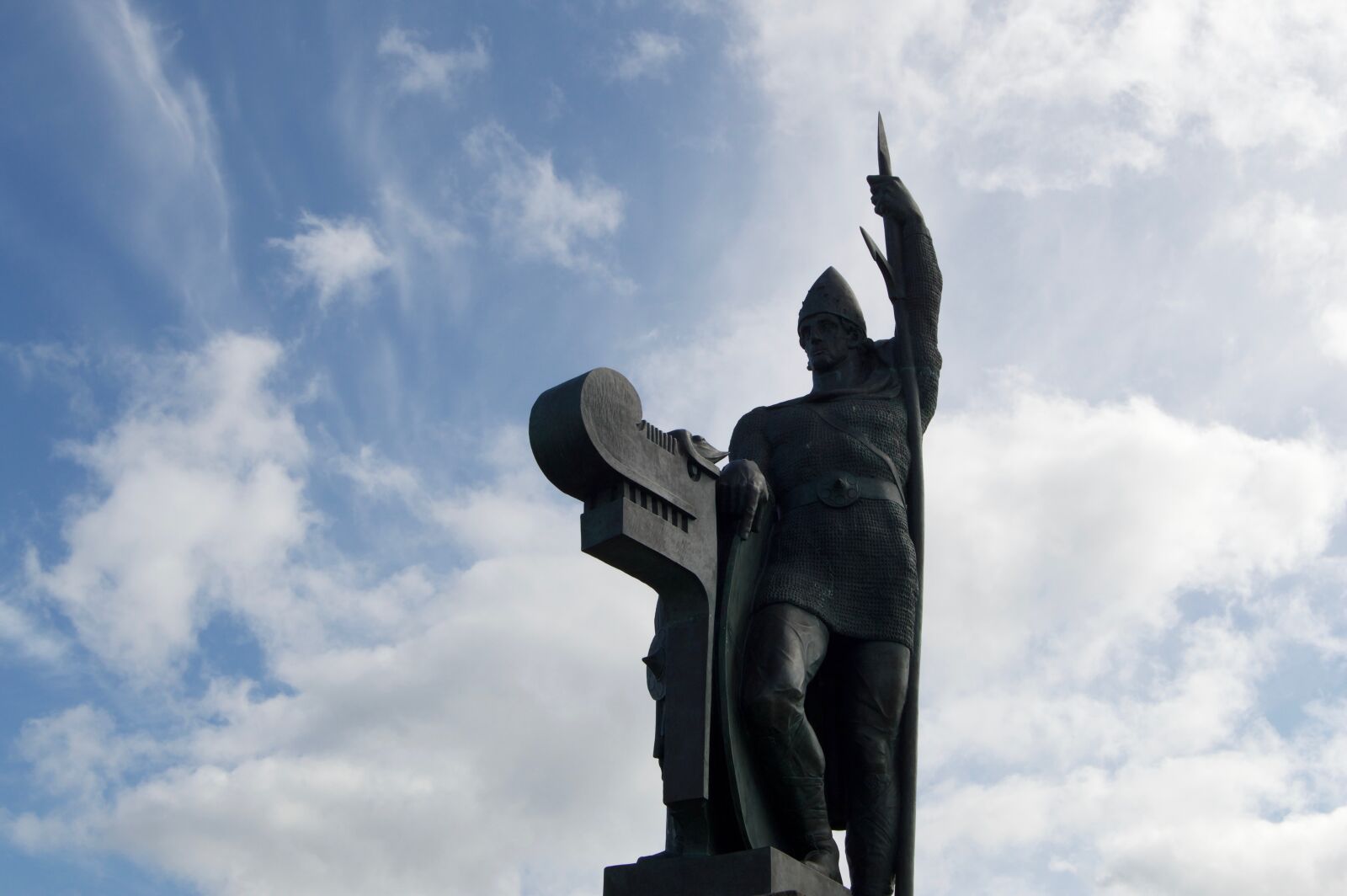 Nikon D3200 sample photo. Reykjav k, statue, blue photography