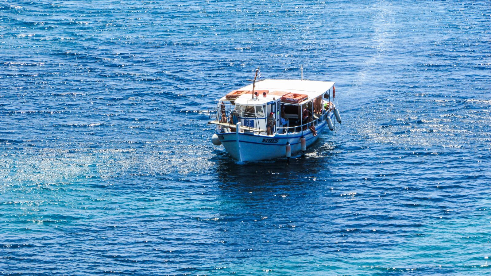 Canon PowerShot SX400 IS sample photo. Boat, sea, blue photography