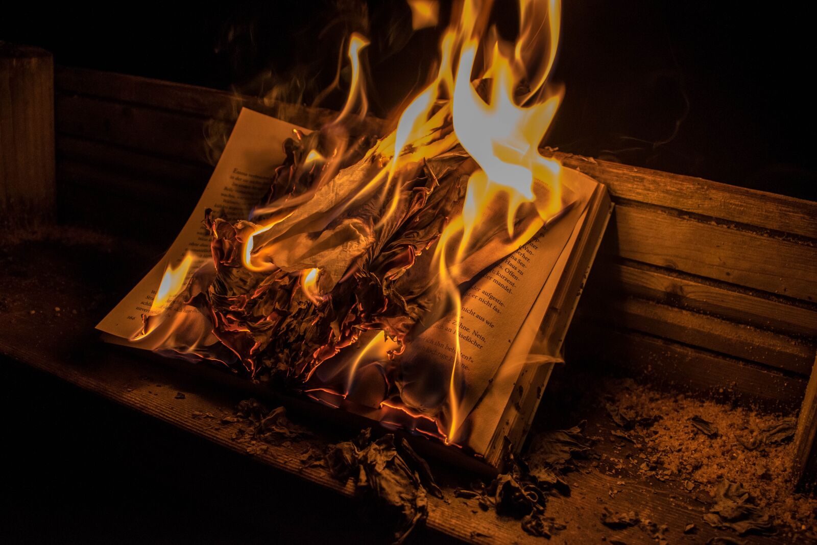 Nikon D5300 sample photo. Books, fire, magic photography