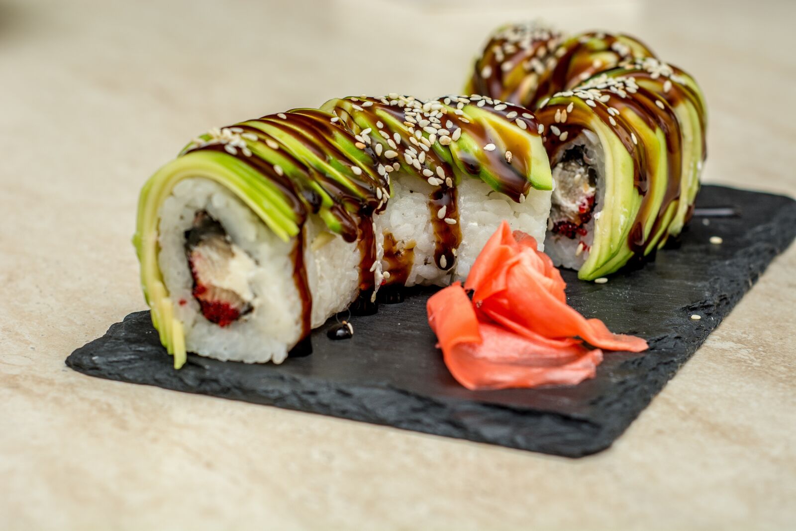 Nikon D7100 sample photo. Sushi, roll, japanese food photography