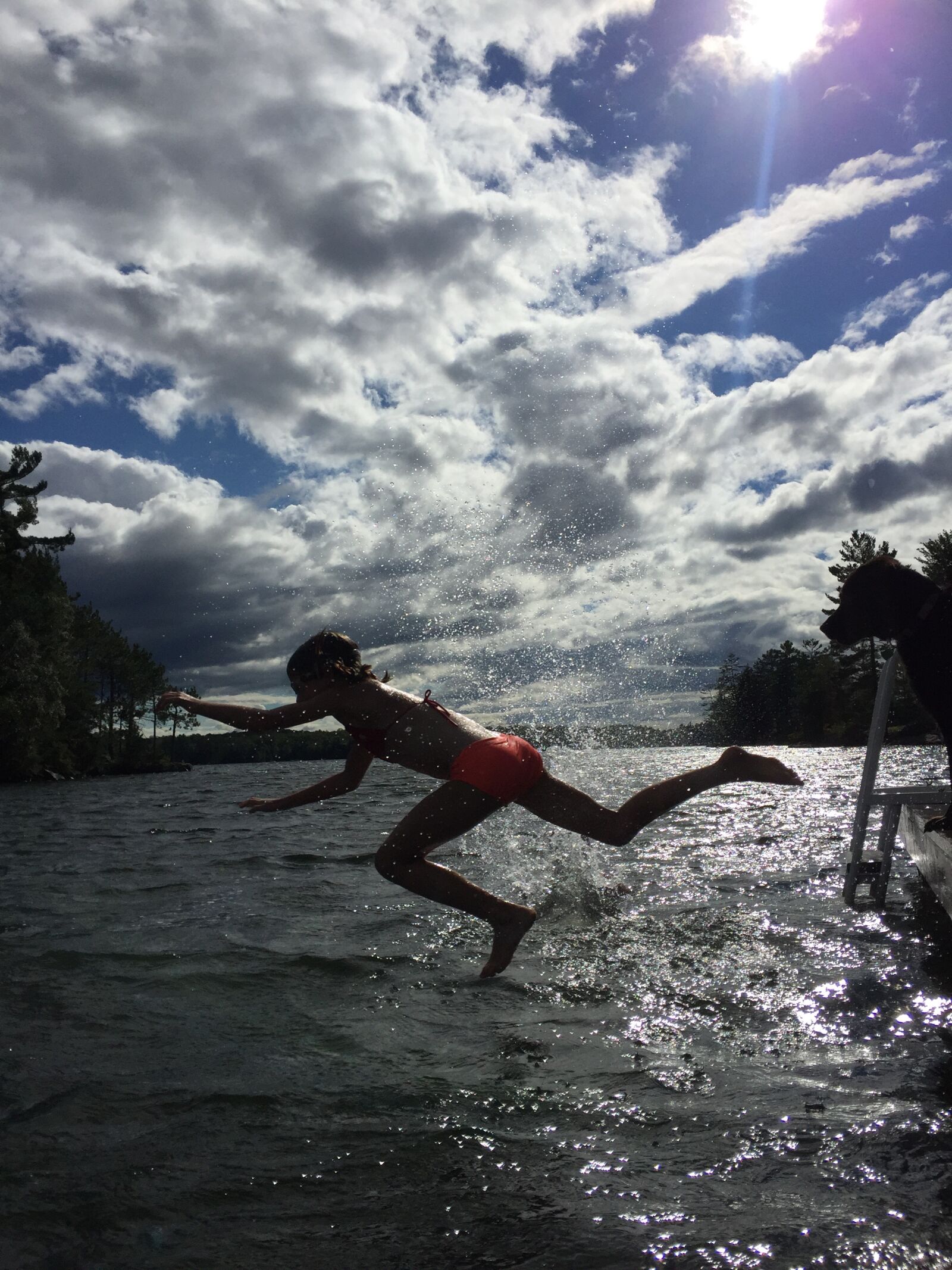 Apple iPhone 6 sample photo. Jump, swim, water photography