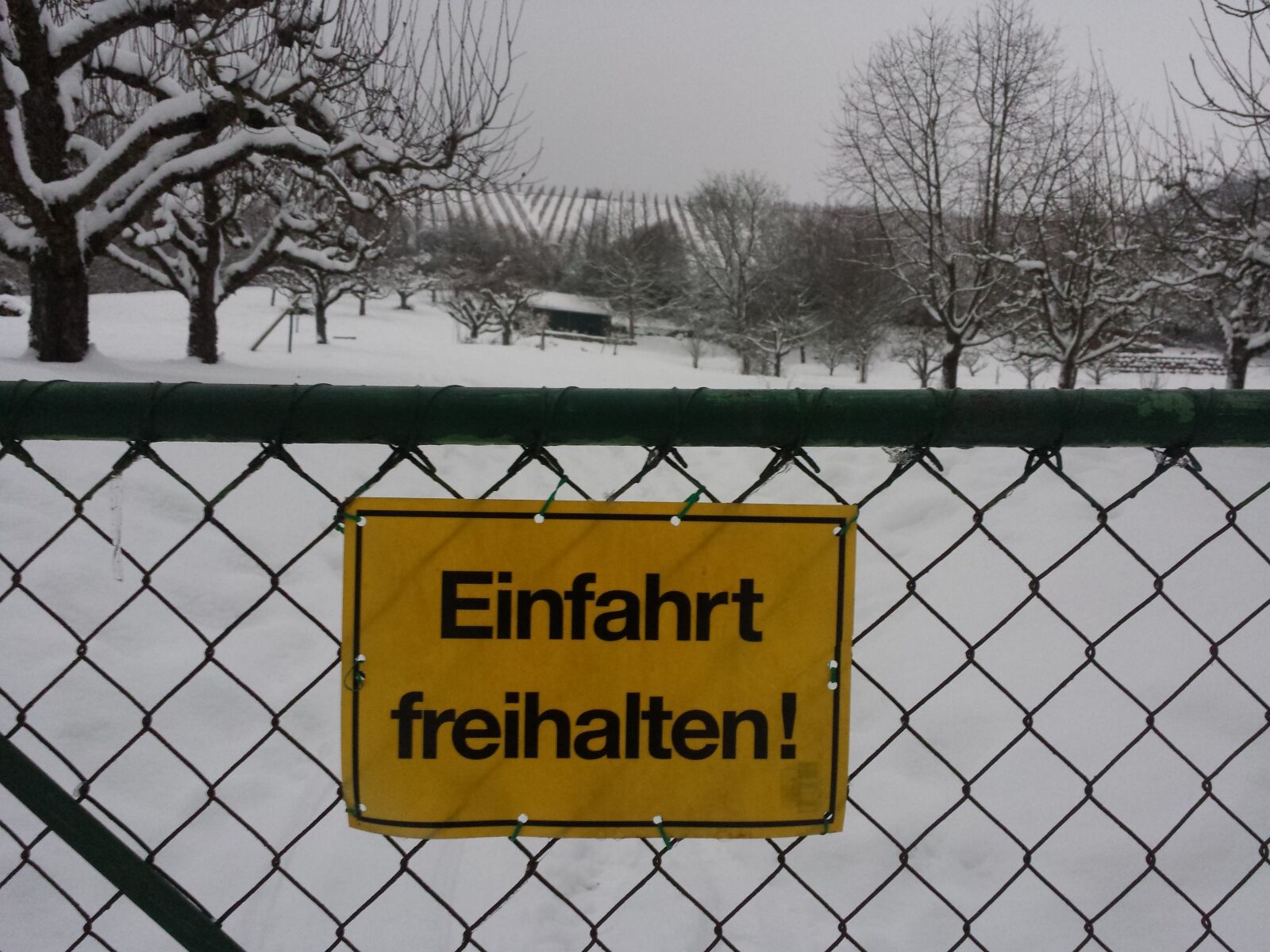 Samsung Galaxy S4 sample photo. Snow, fence, germany photography