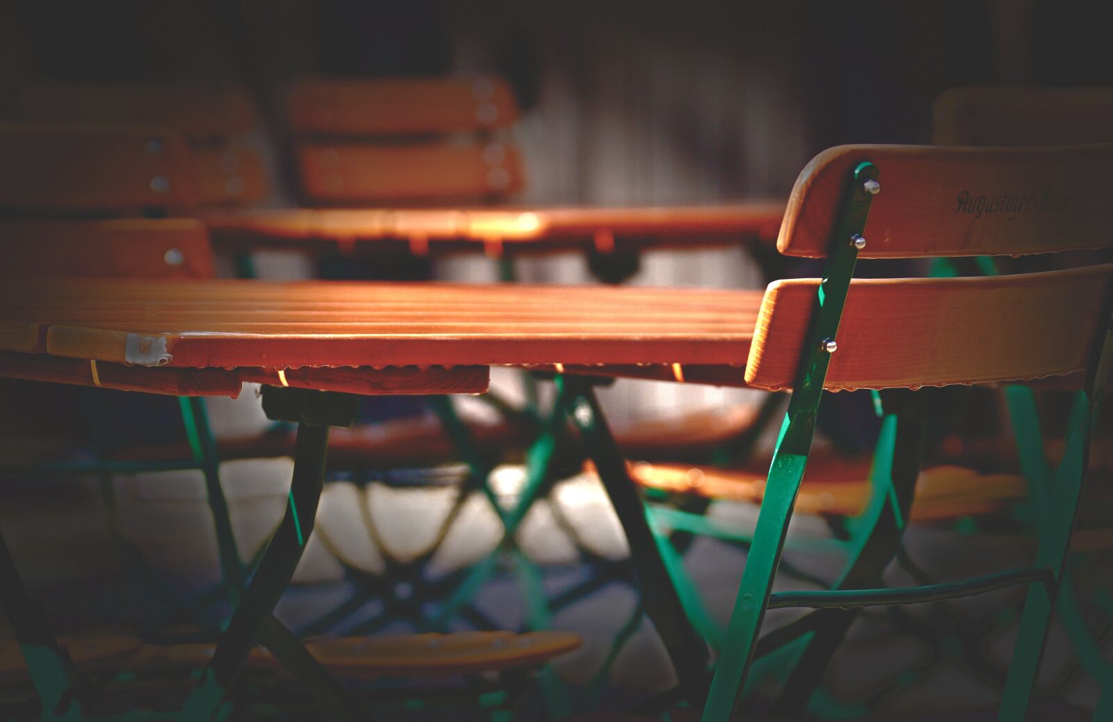 Nikon D3200 sample photo. Beer garden, chairs, dining photography