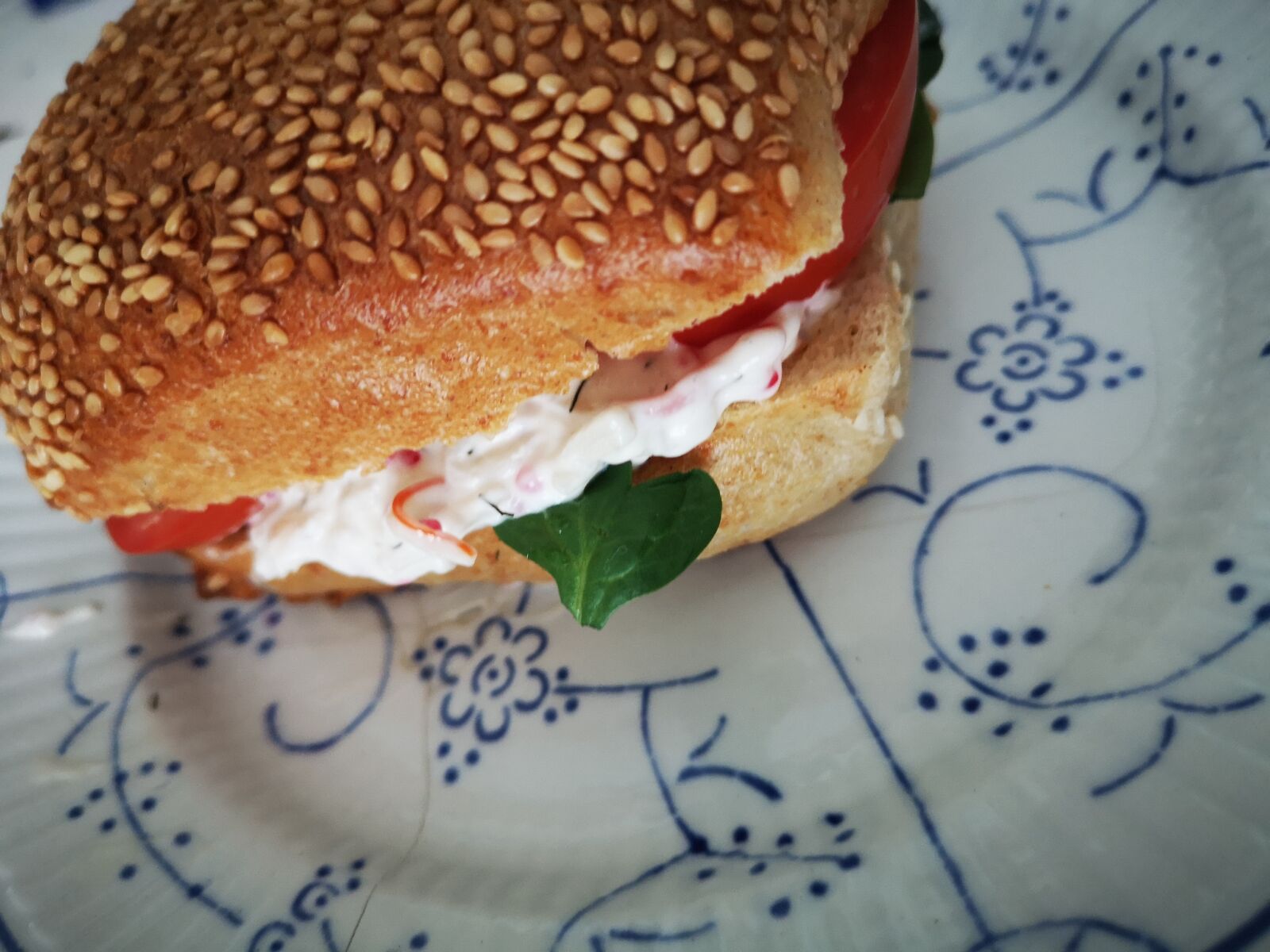 HUAWEI CLT-L29 sample photo. Sandwich, skagenssalat, baby spinach photography