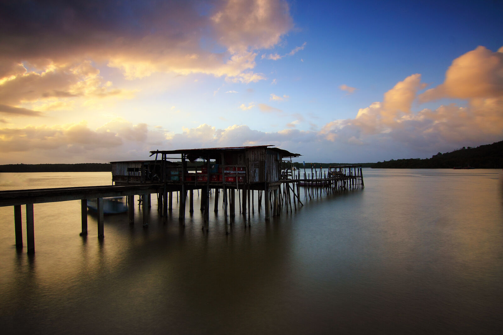 Canon EOS 50D sample photo. Beach, boat, bridge, clouds photography