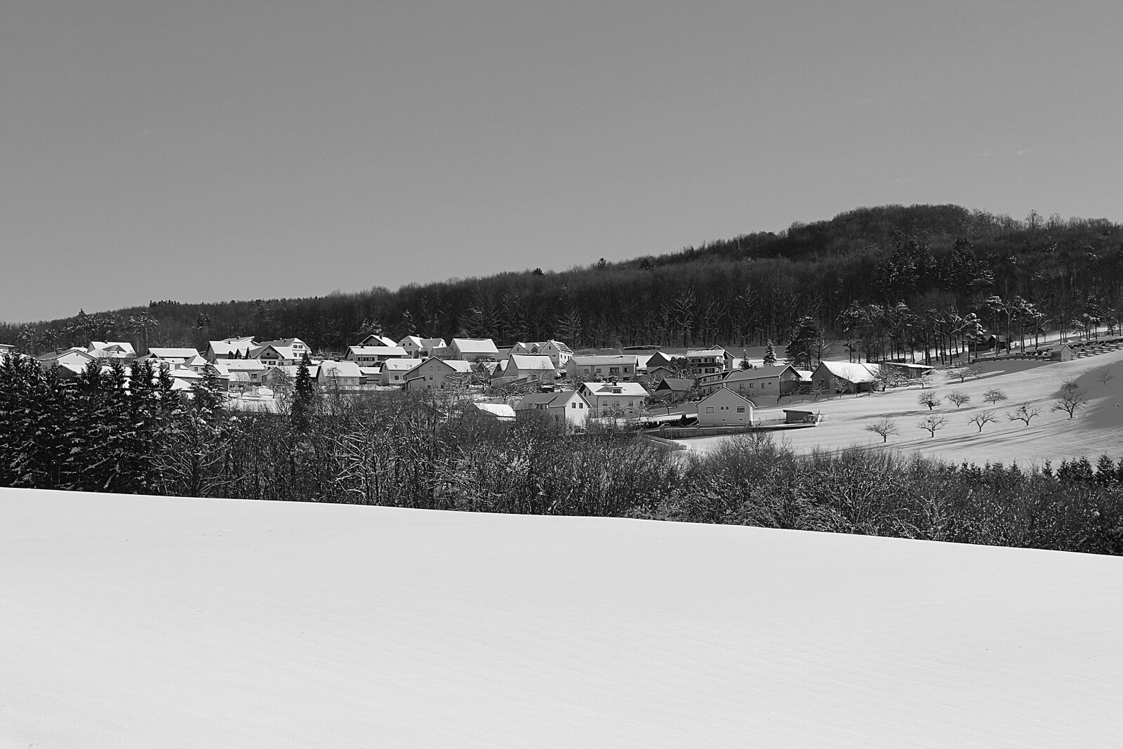 Canon EOS 100D (EOS Rebel SL1 / EOS Kiss X7) sample photo. Wintry, snow landscape, winter photography