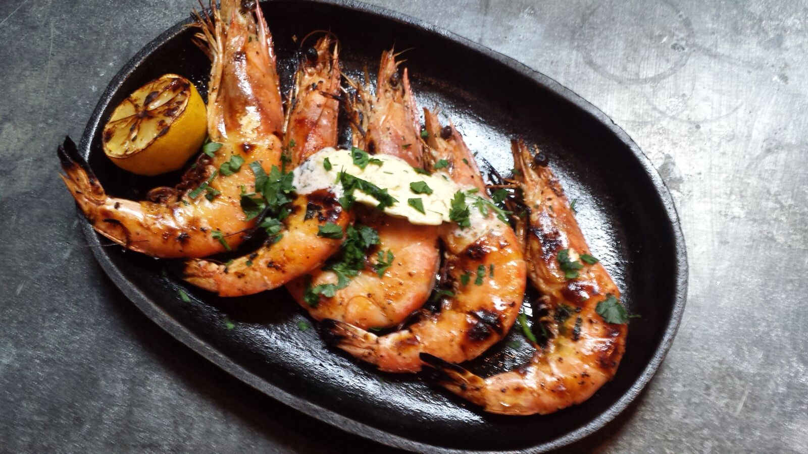 Samsung Galaxy S4 sample photo. Shrimp, garlic, butter photography