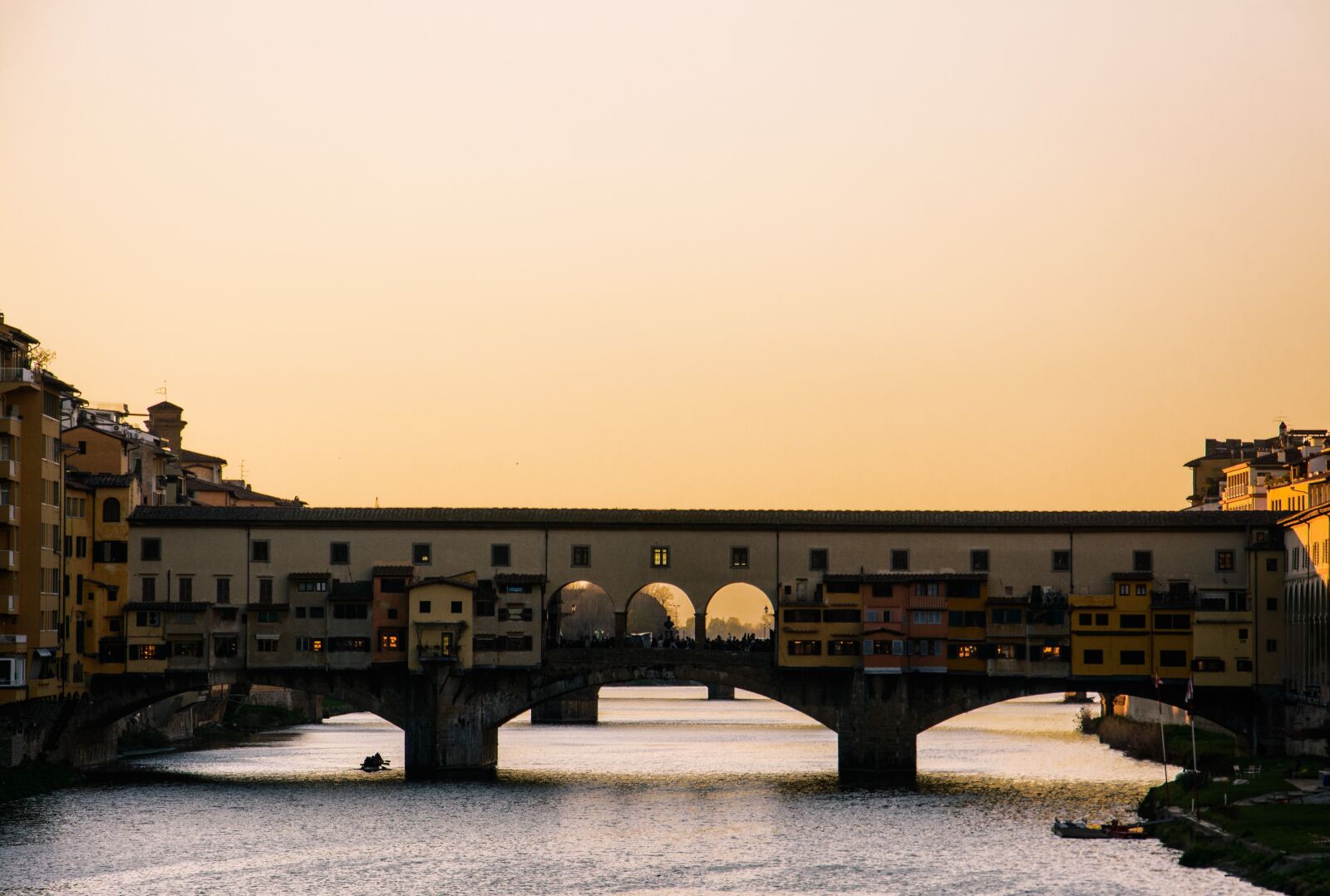 Nikon D5200 sample photo. Florence, sunset, bridge photography