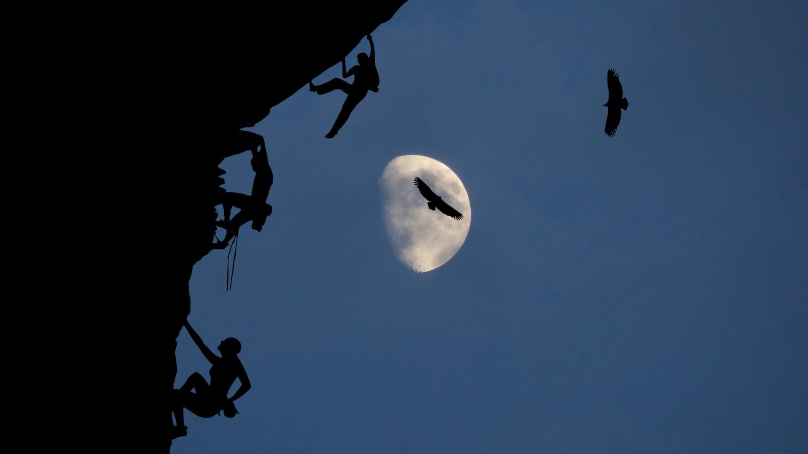 Panasonic Lumix DMC-FZ200 sample photo. Night, moon, climbing photography