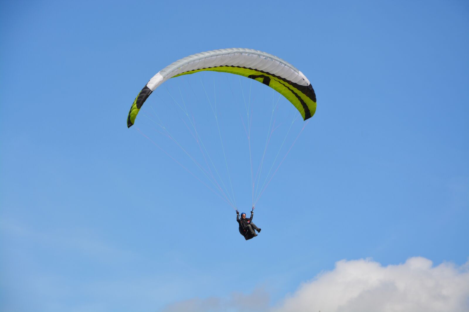Nikon D5200 sample photo. Paragliding, free flight, green photography