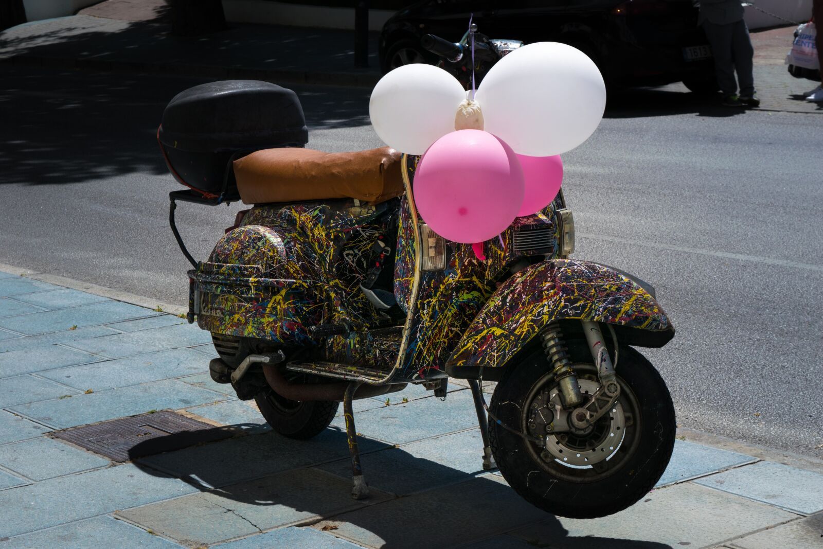 Nikon D5300 sample photo. Scooter, moto, balloons photography