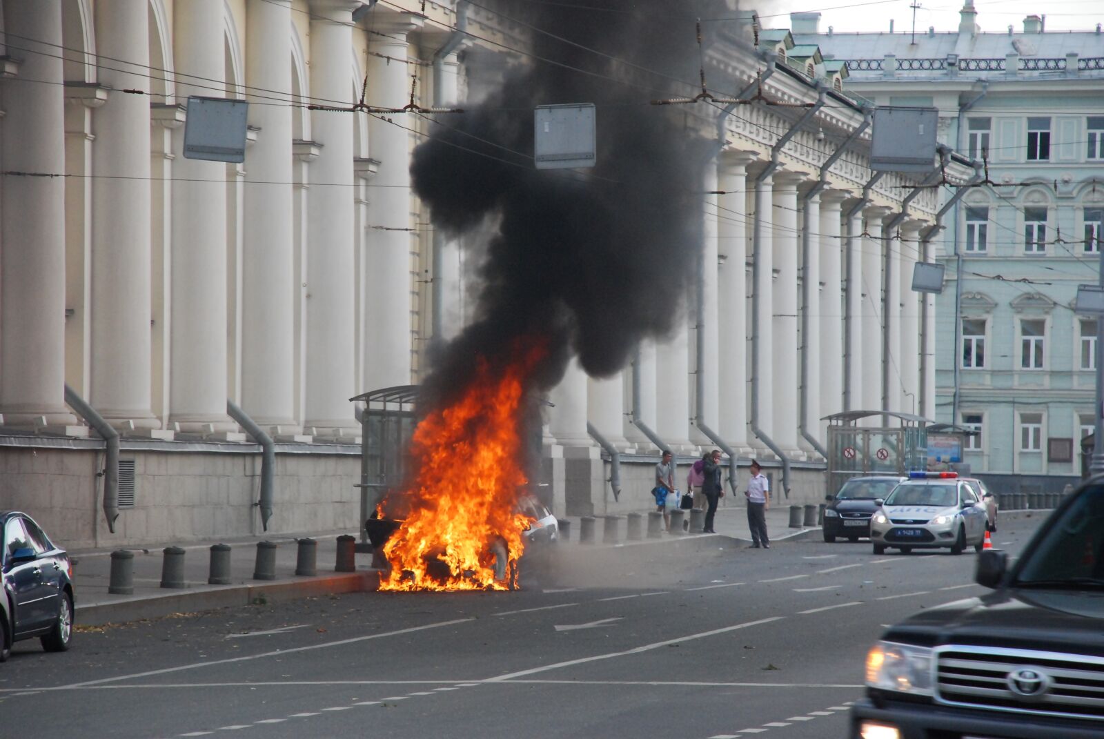 Nikon D80 sample photo. Fire, moscow, police photography