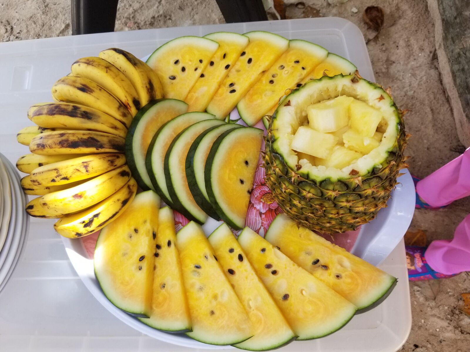 Samsung Galaxy S8 sample photo. Fruits plate, tropical fruits photography