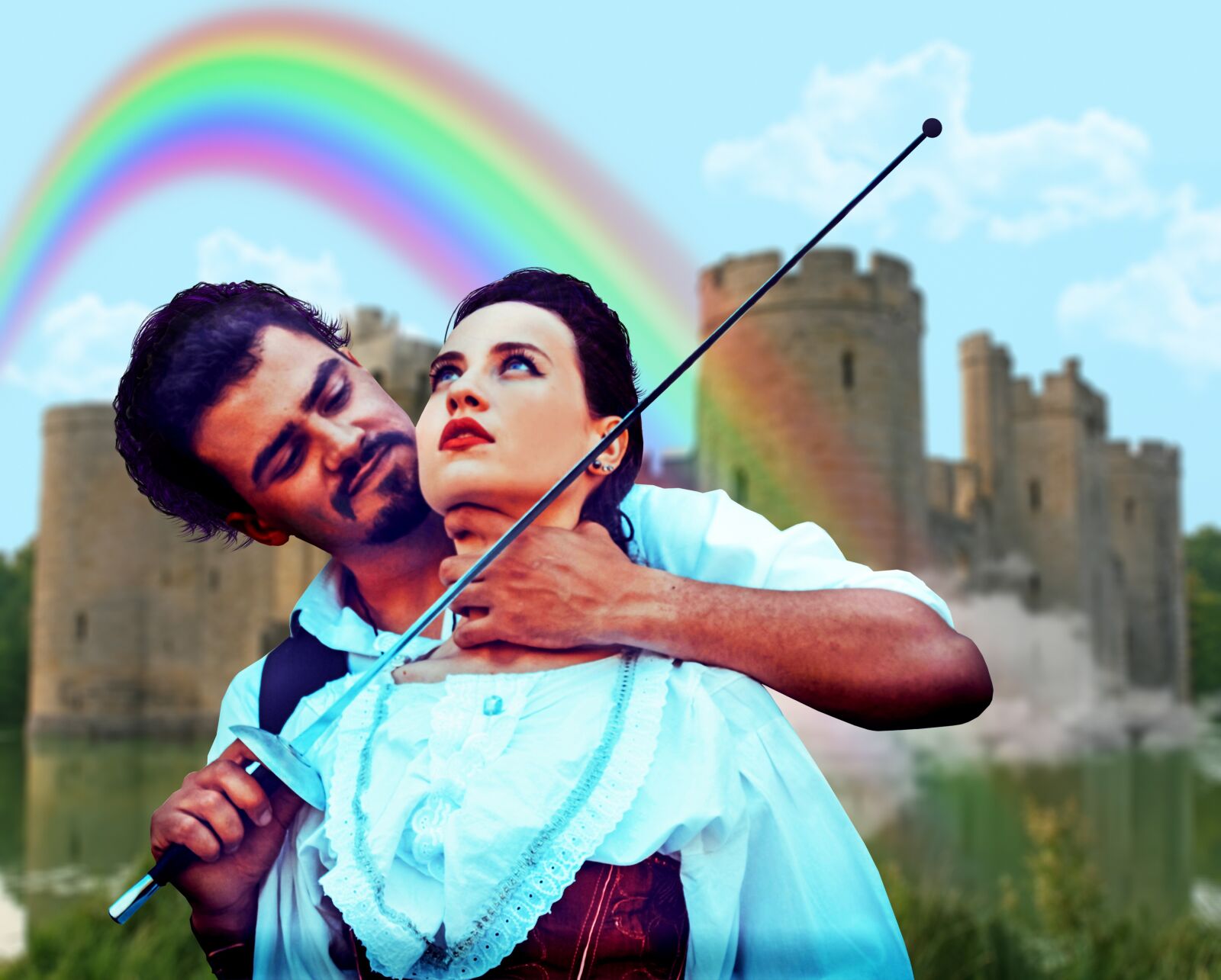 Canon EOS 30D sample photo. Medieval couple, fencing, sword photography