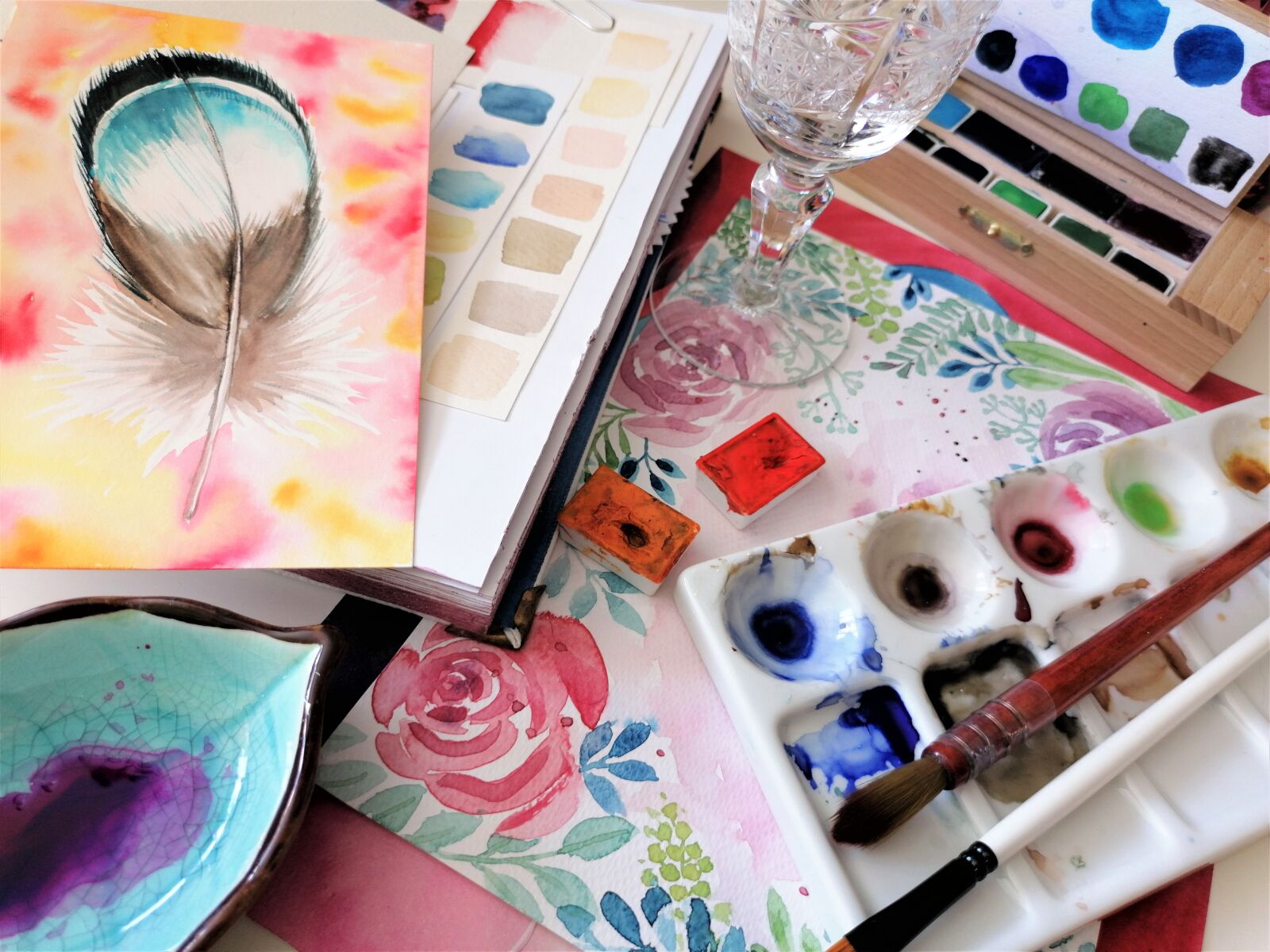 HUAWEI P30 LITE sample photo. Colors, painting, feather photography