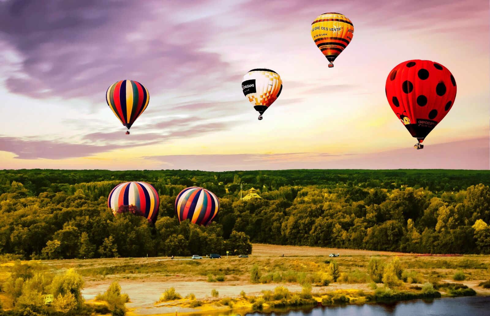 Canon EOS 6D + Canon EF 24-105mm F4L IS USM sample photo. Balloons, hot air, reflection photography