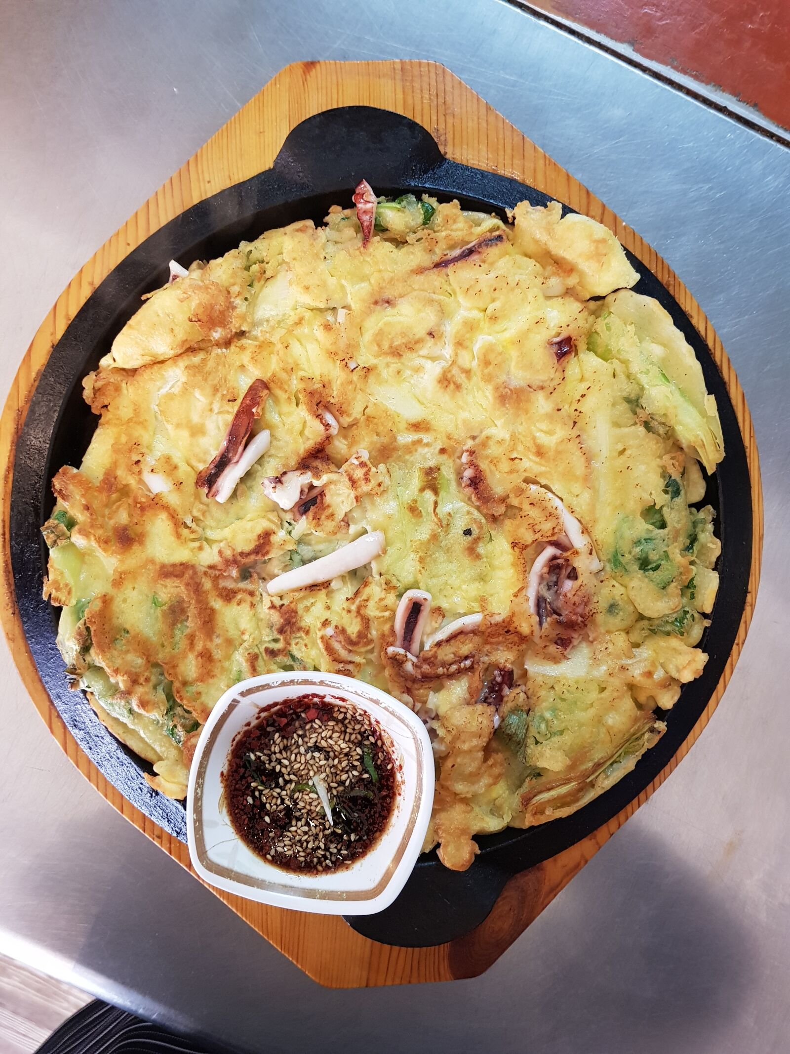 Samsung Galaxy S8 sample photo. Seafood pancake, file version photography