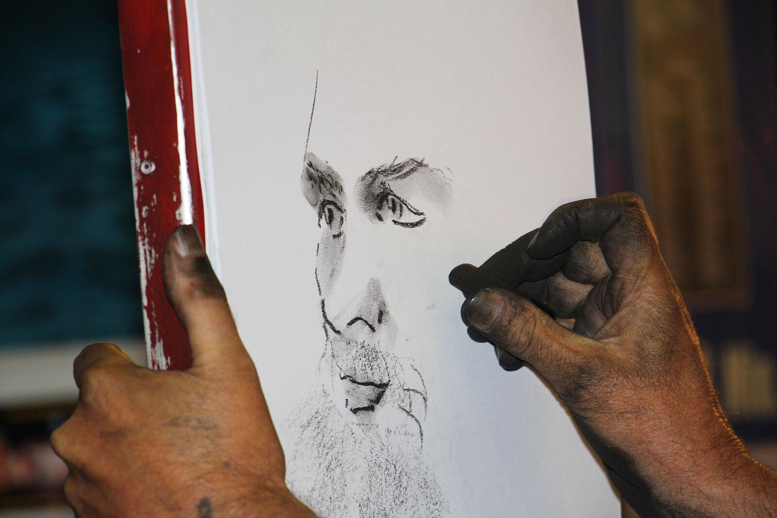 Canon EOS 550D (EOS Rebel T2i / EOS Kiss X4) sample photo. Charcoal drawing, charcoal pencil photography
