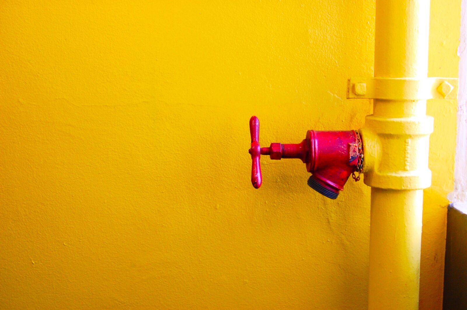 Nikon D40 sample photo. Pipe, red, water photography