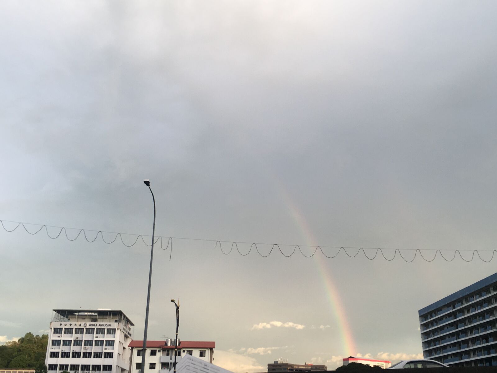 Apple iPhone 6s sample photo. Rainbow, sky, house photography