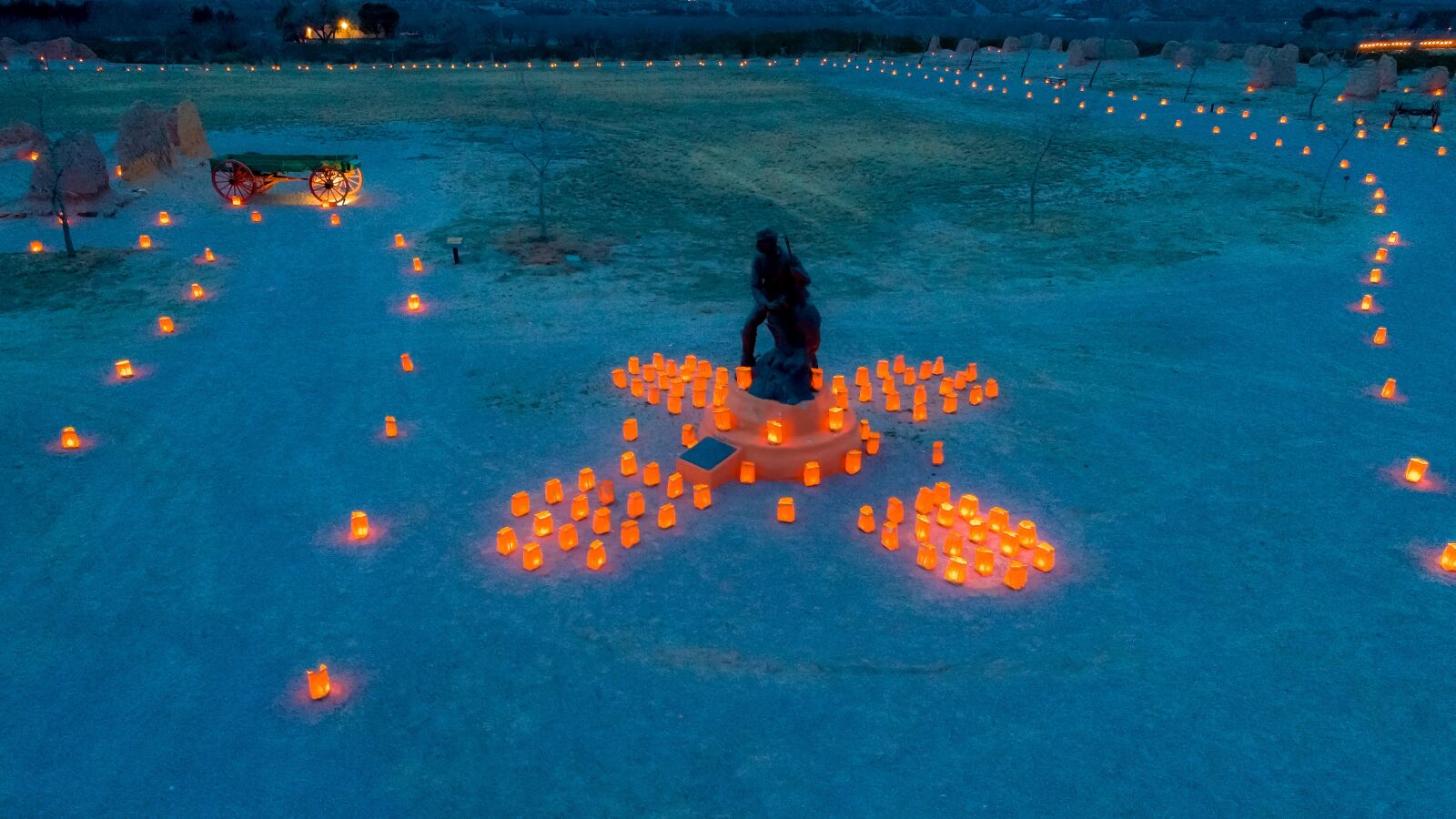 DJI FC6310 sample photo. Drone, las cruces, luminaries photography