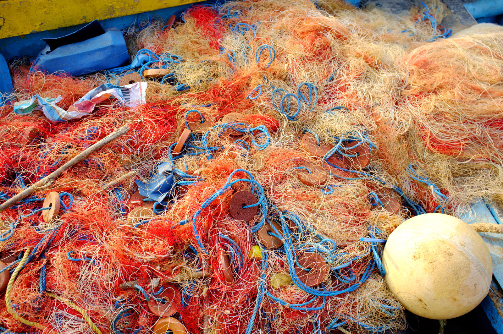 Fujifilm FinePix X100 sample photo. Blue, boat, fish, fisher photography