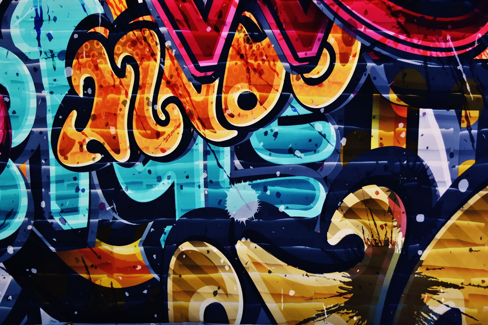 Nikon D7200 sample photo. Graffiti, colorful, background image photography