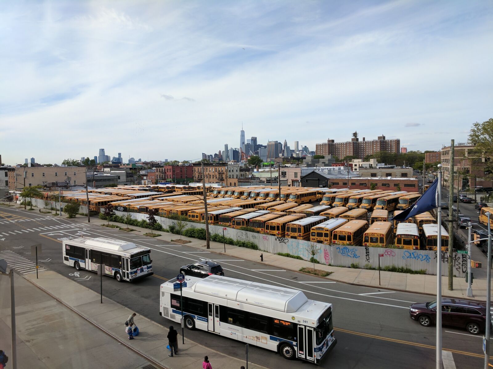 Google Pixel sample photo. New york, ikea, bus photography