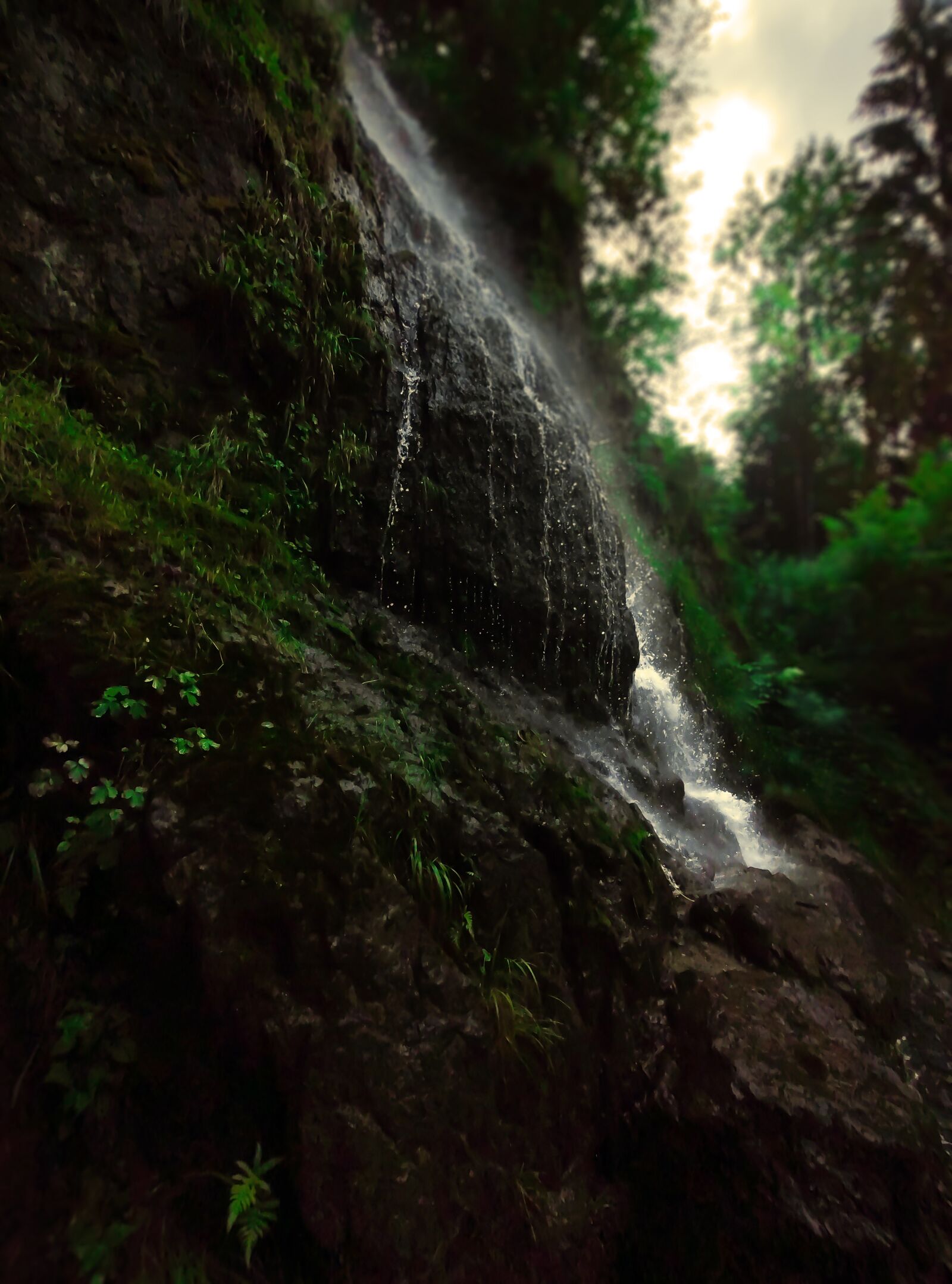 Xiaomi Mi 9T Pro sample photo. Waterfall, wall of rock photography