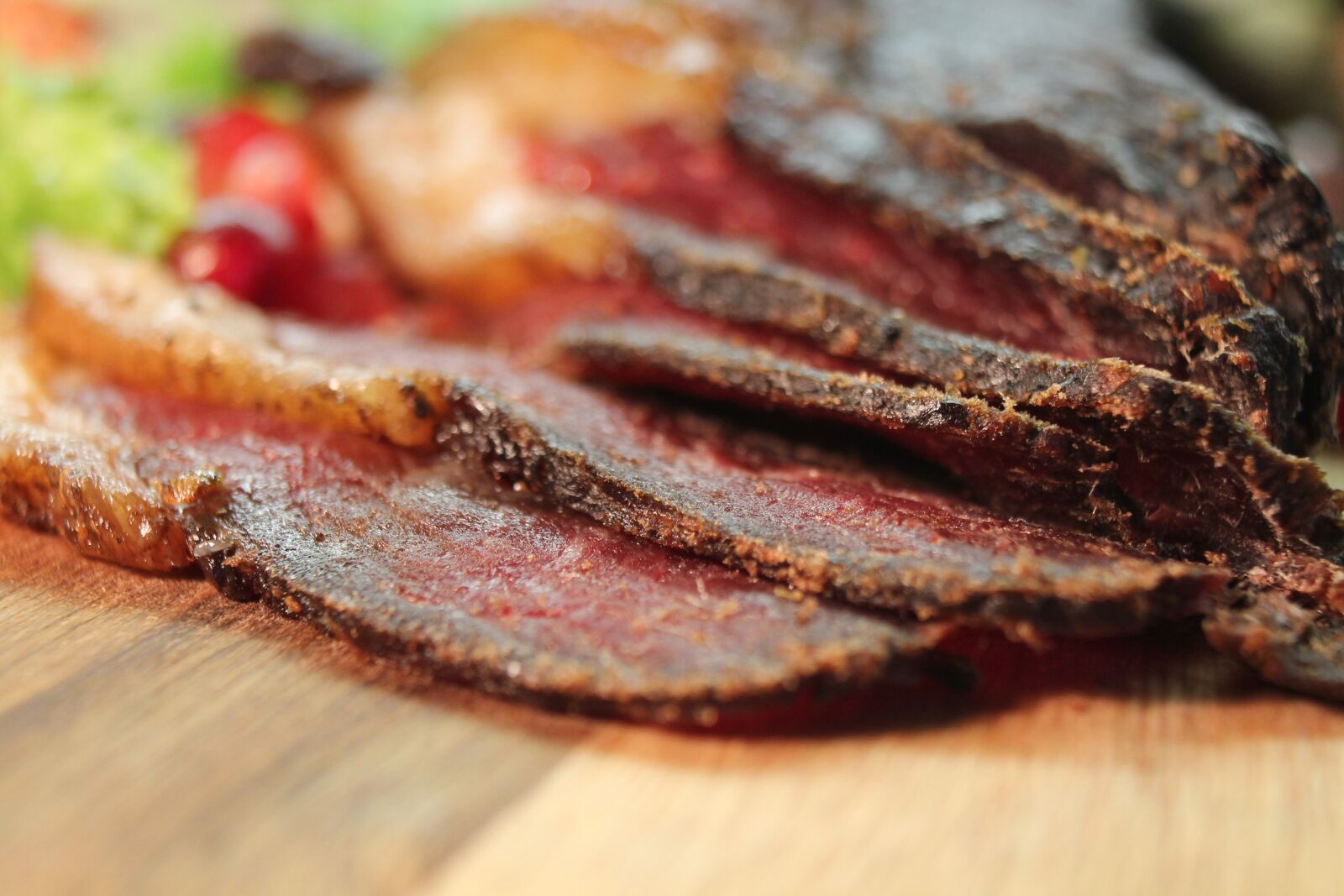 Canon EF-S 18-55mm F3.5-5.6 IS sample photo. Food, beef, dried meat photography