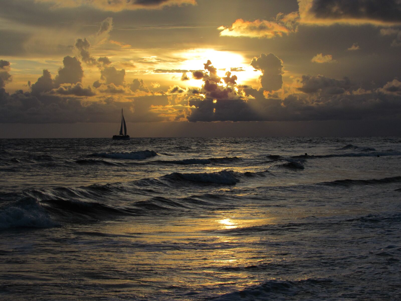 Canon PowerShot SX520 HS sample photo. Dark, sunset, ocean photography