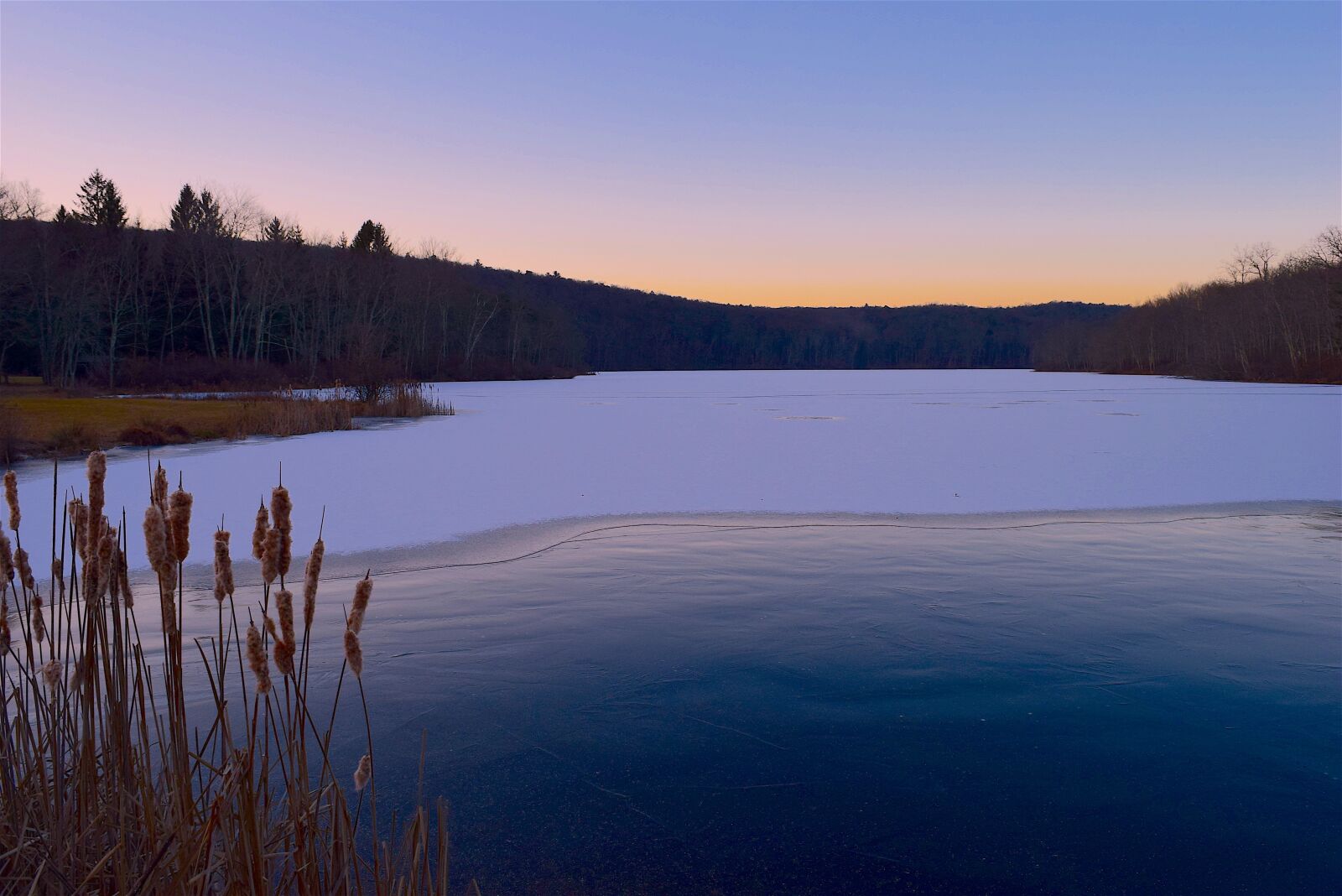 Nikon D3300 sample photo. Frozen, lake, sunrise photography