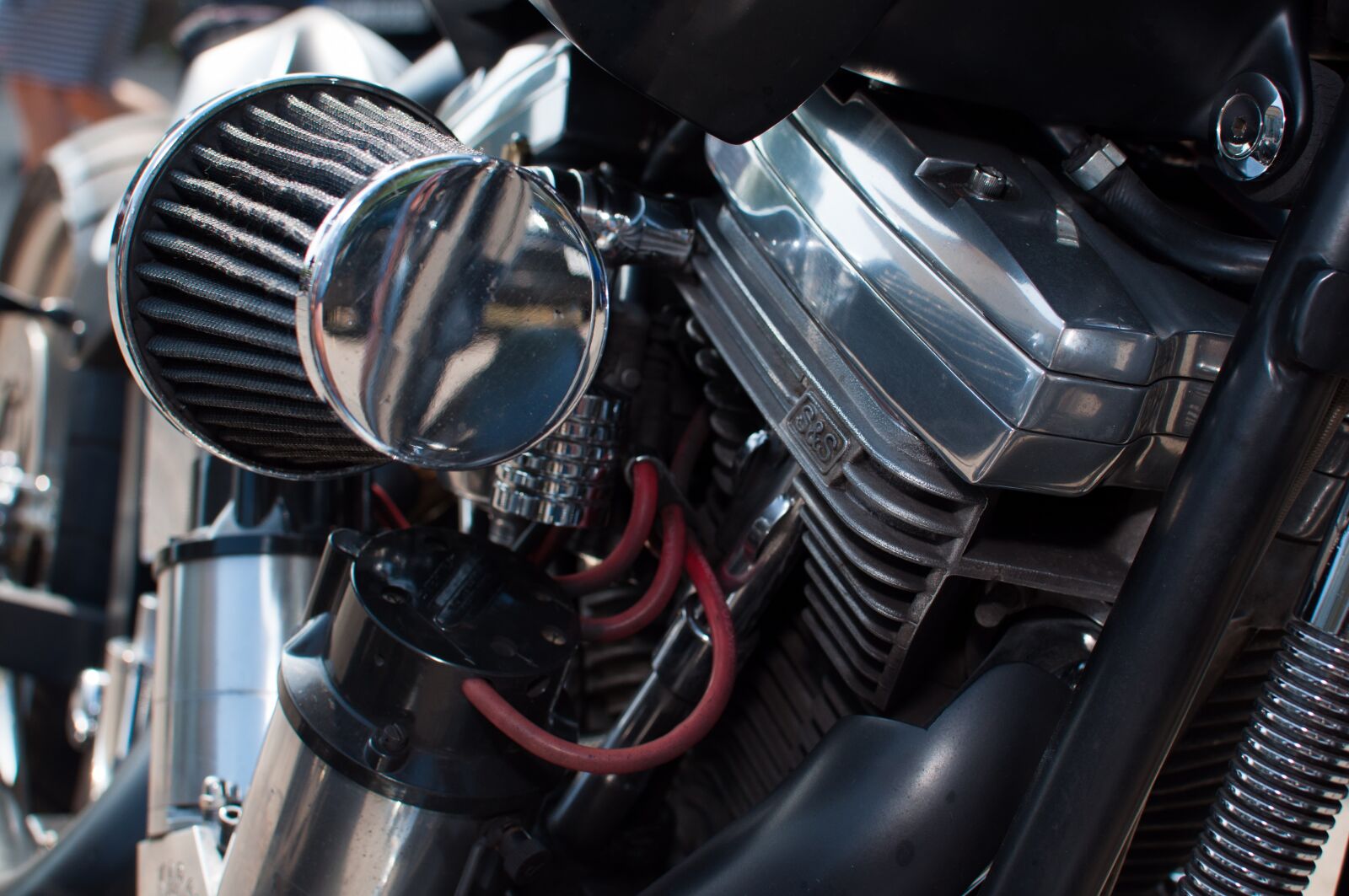 Nikon D90 sample photo. Air filter, harley davidson photography