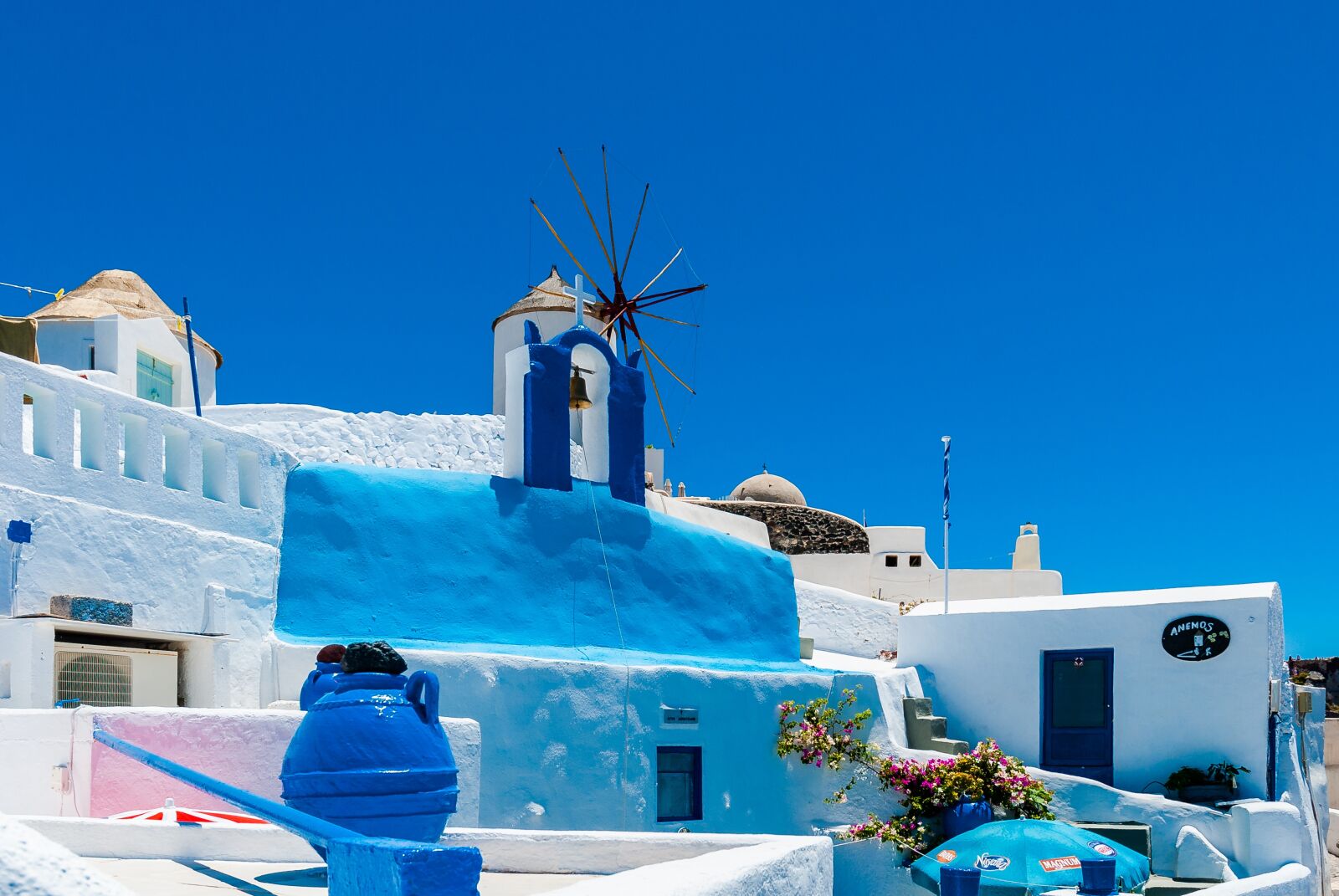 Nikon D80 sample photo. Greece, santorini, the sun photography