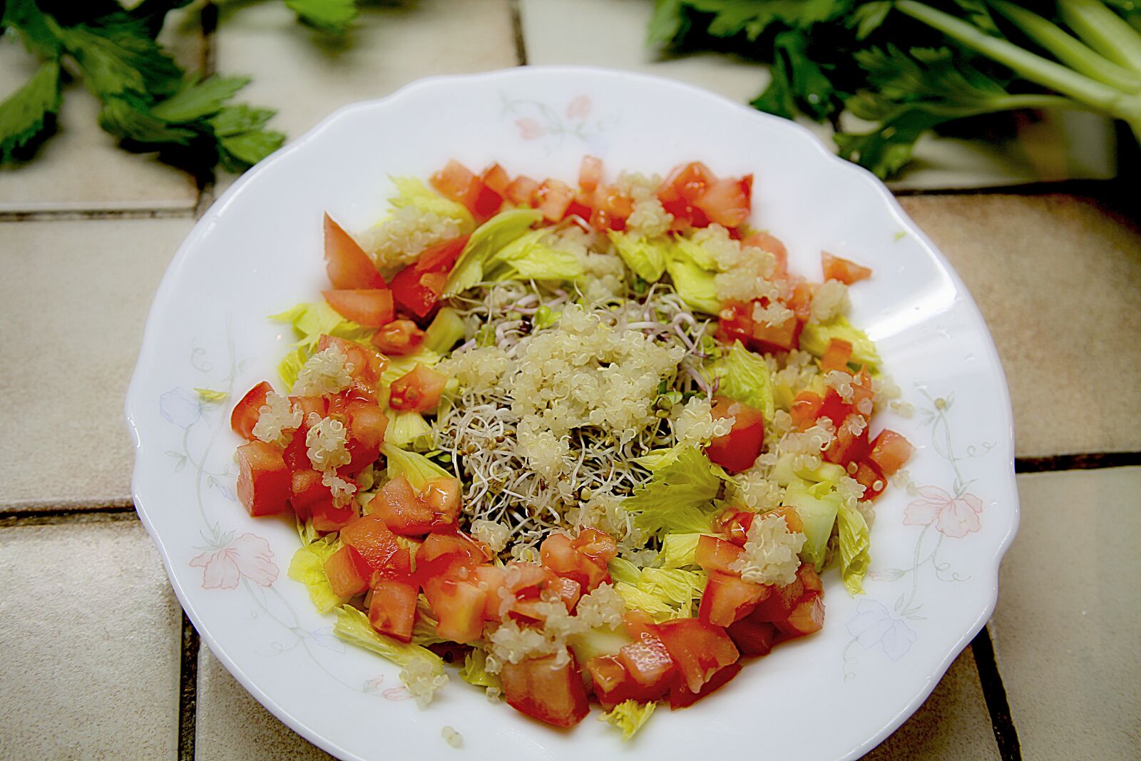 Canon EOS 5D Mark III sample photo. Salad, tomato, kinoa photography