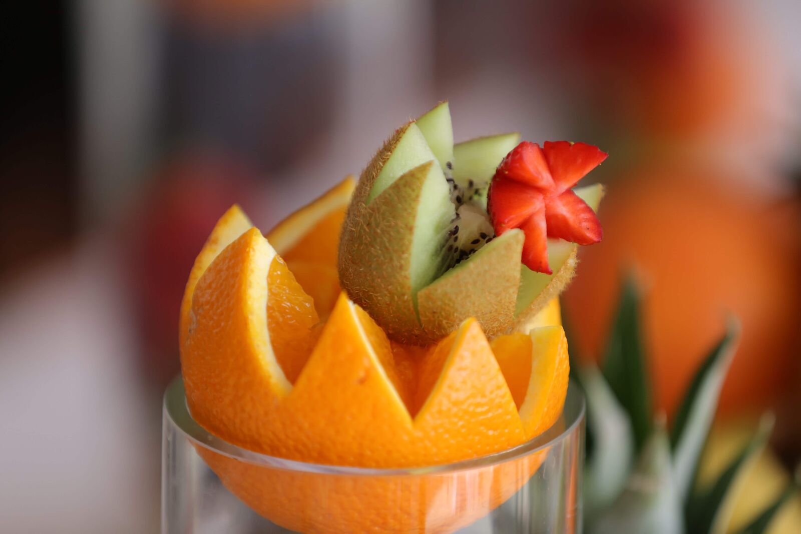 Canon EOS 6D sample photo. Fruit cocktail, strawberries, kiwi photography