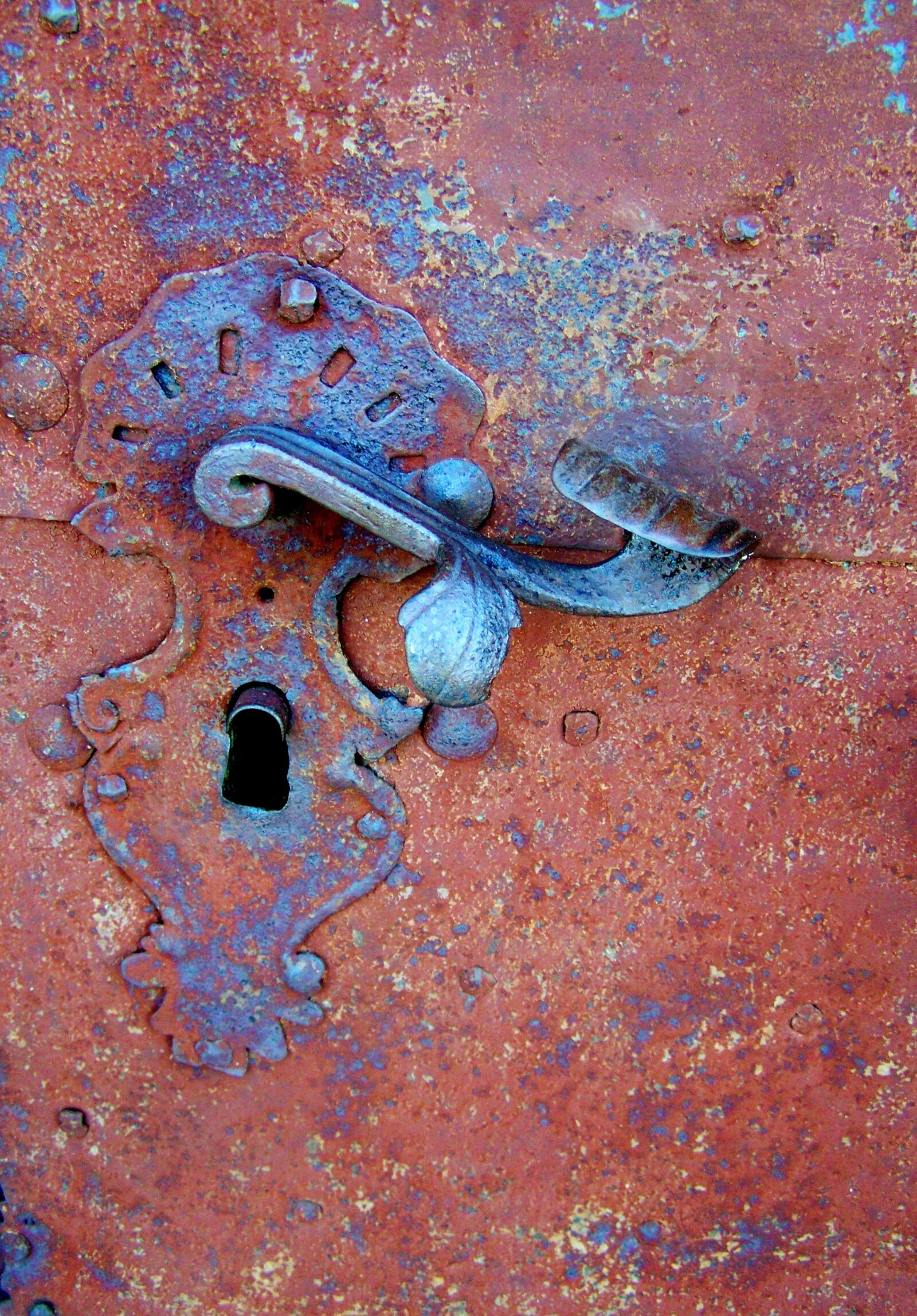 Kodak EASYSHARE ZD710 ZOOM DIGITAL CAMERA sample photo. Old door handle, metal photography