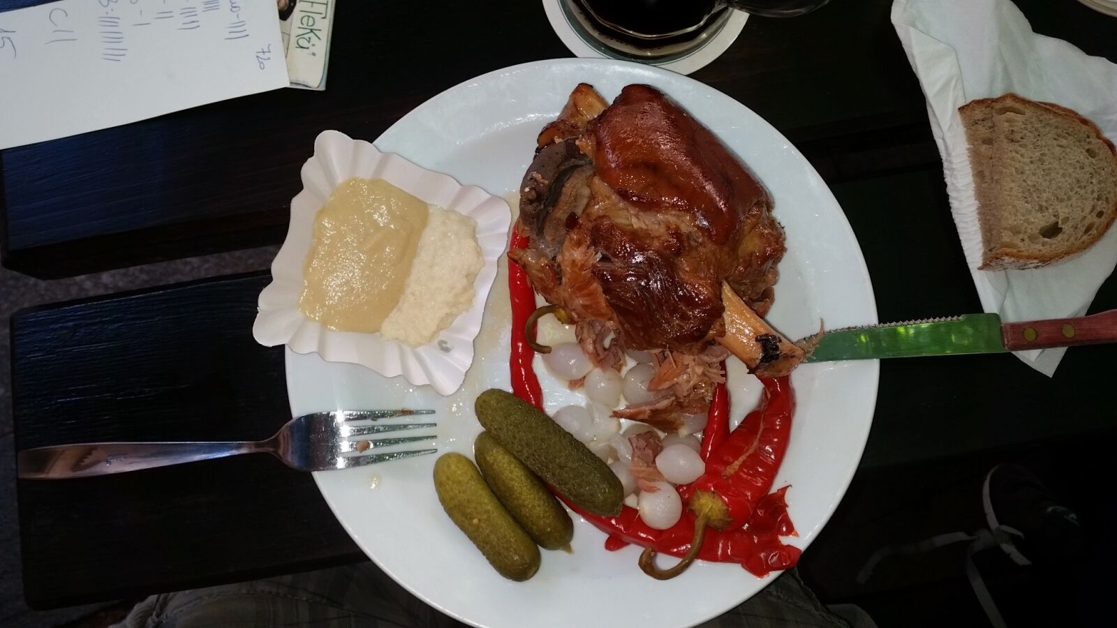 Samsung Galaxy S5 sample photo. Roasted, pork, knee, prague photography