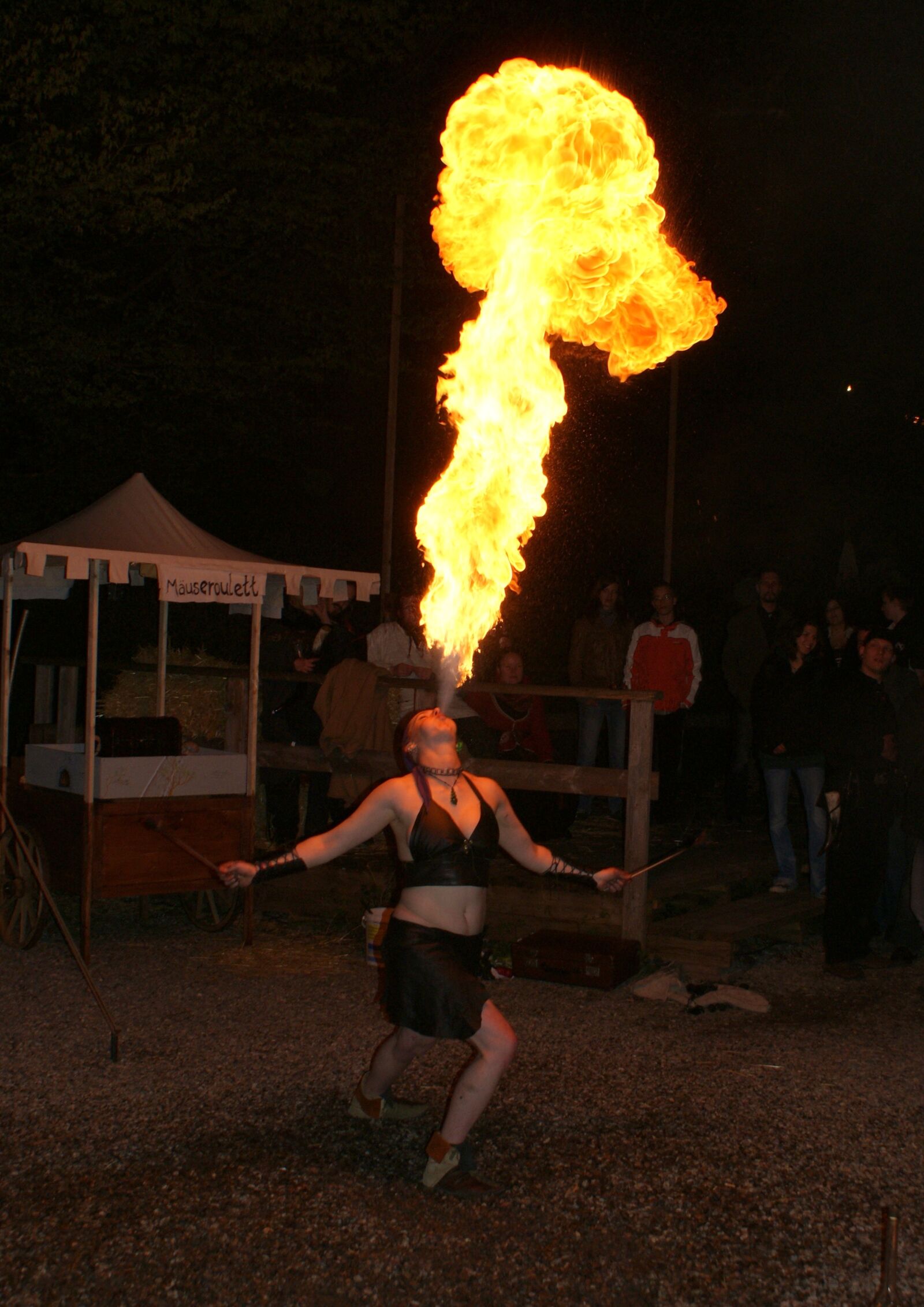 Sony Alpha DSLR-A200 sample photo. Fire eaters, medieval market photography