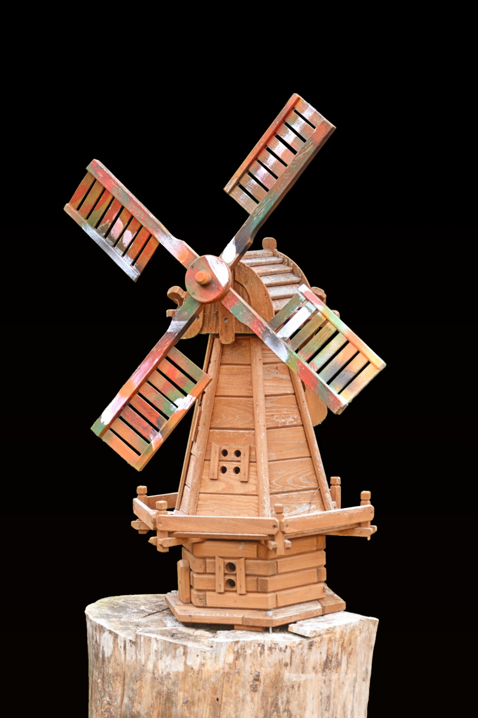 Nikon D3200 sample photo. Wood model, windmill, mill photography