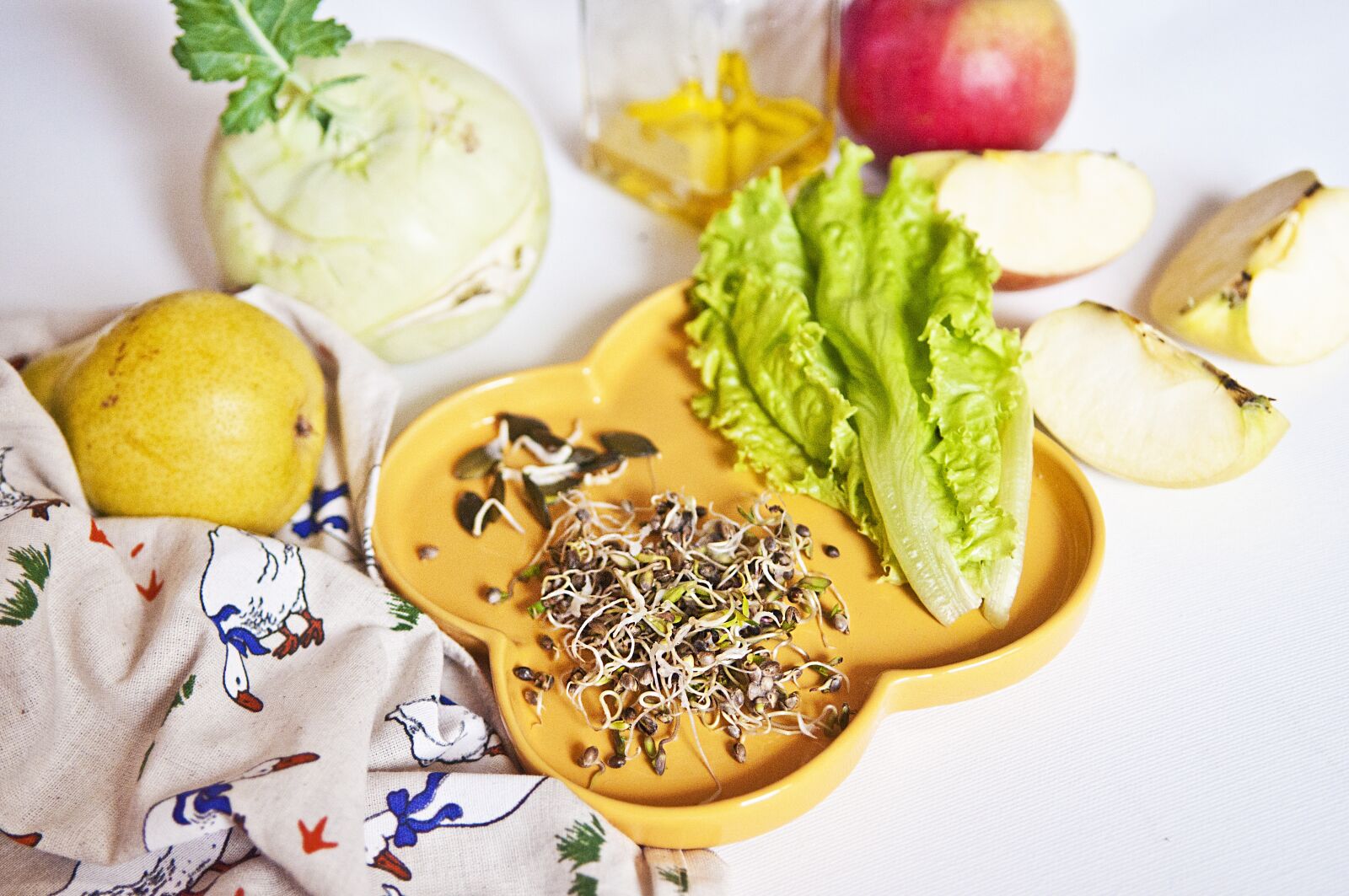 Nikon D300 sample photo. Vegetables, seeds, sprouts photography