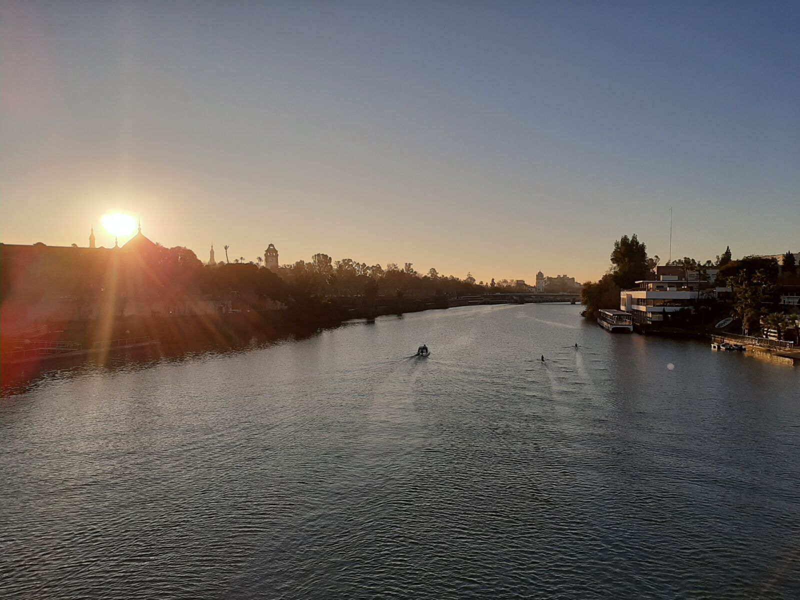 Samsung Galaxy A50 sample photo. Seville, river, sunset photography