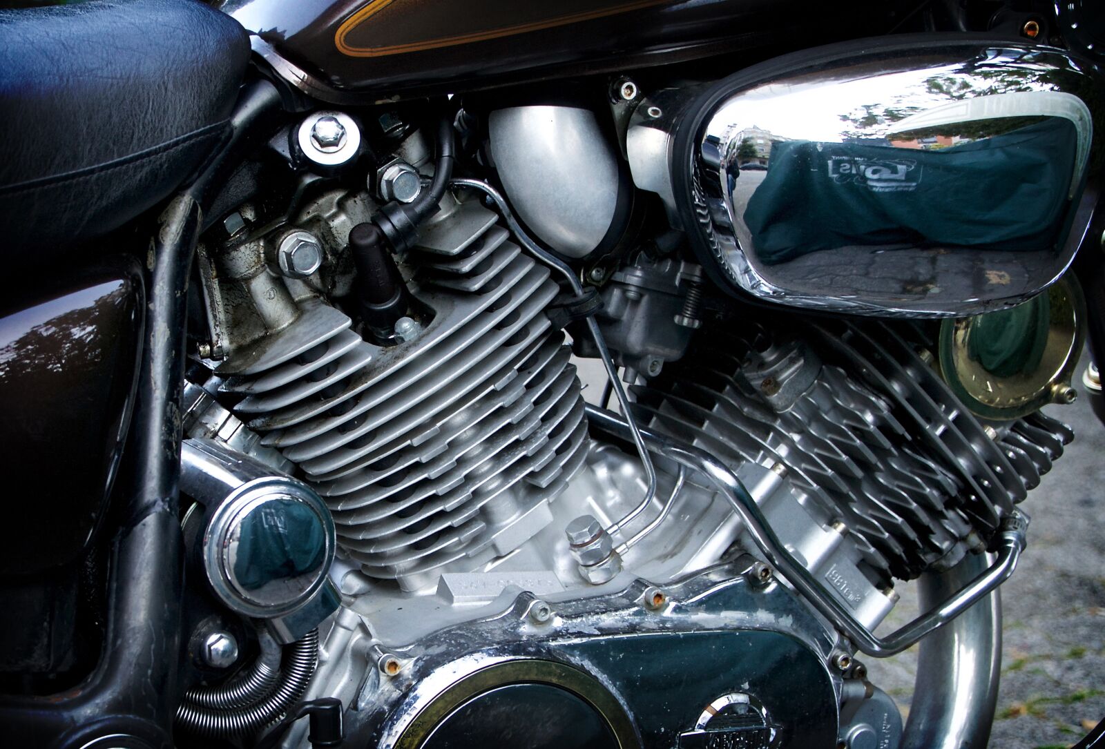 Nikon D3200 sample photo. Yamaha, motorcycle, details photography