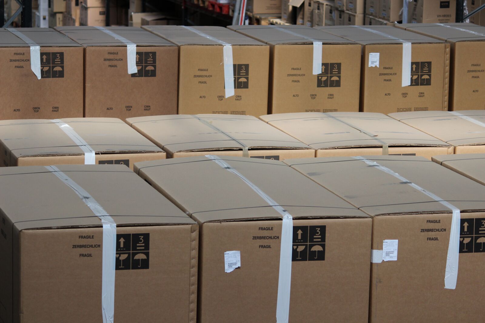 Canon EF-S 55-250mm F4-5.6 IS II sample photo. Warehouse, pallets, boxes photography