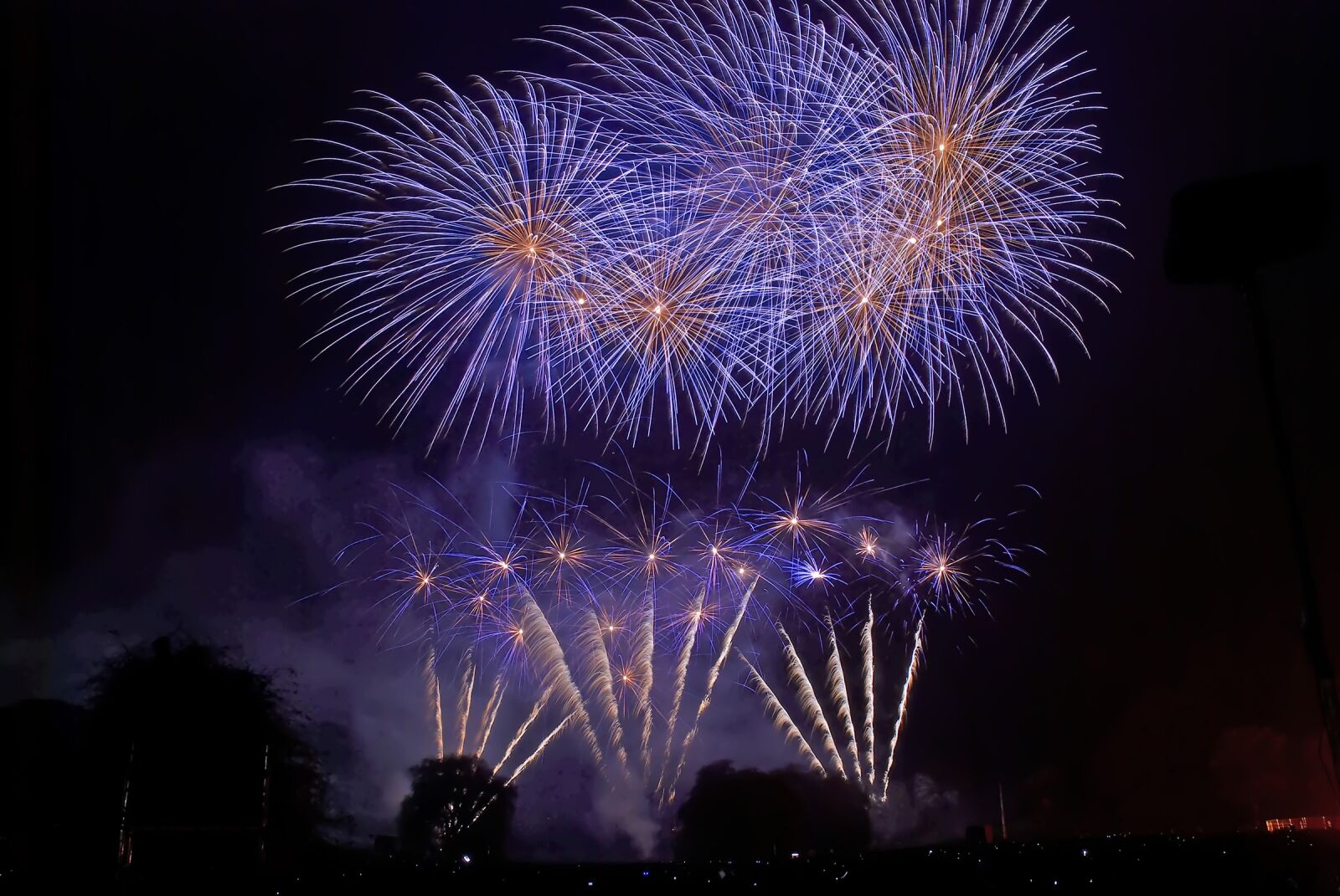 Nikon D80 sample photo. Fireworks, blue, burst photography