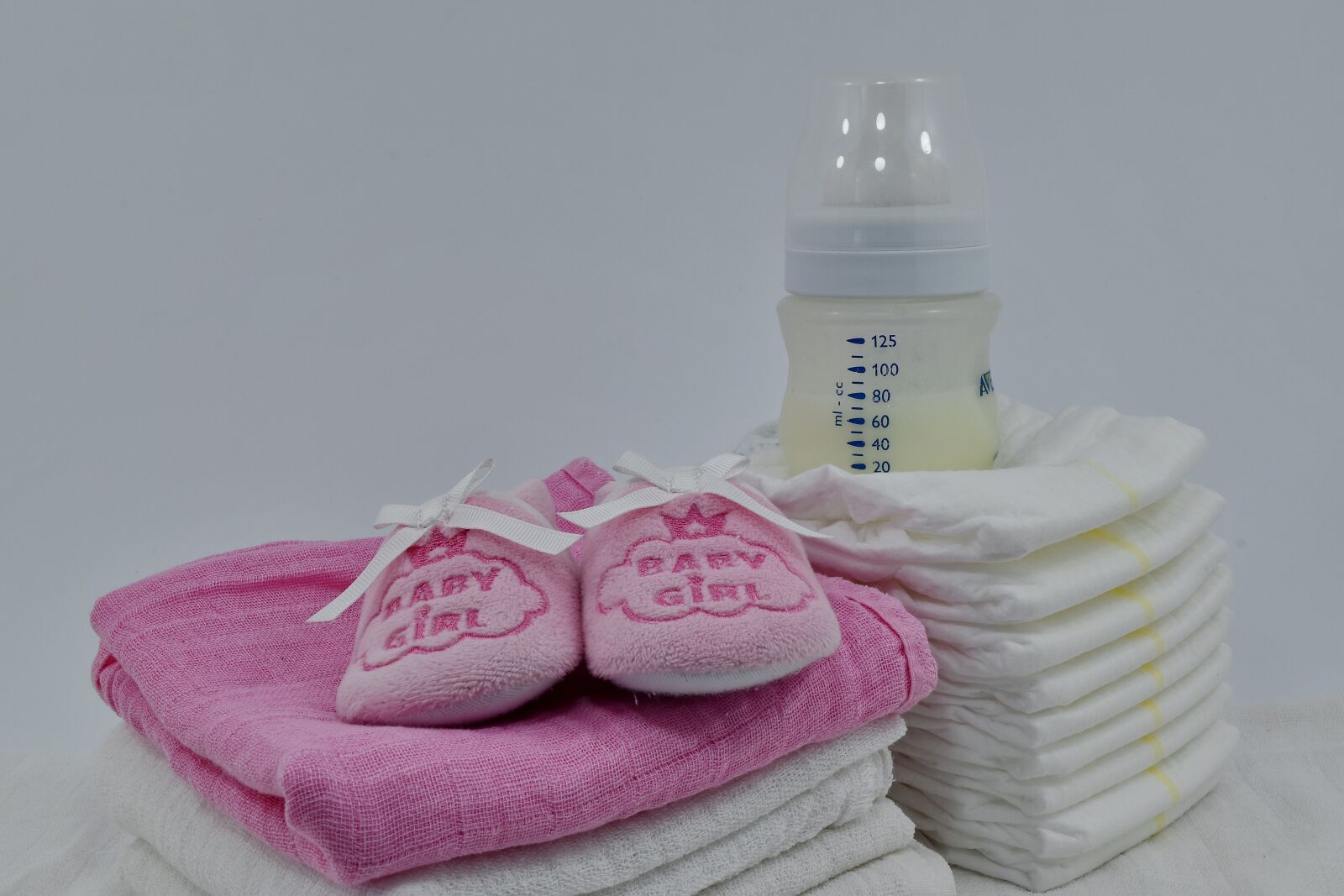 Nikon D5500 sample photo. Baby, cotton, diaper, milk photography