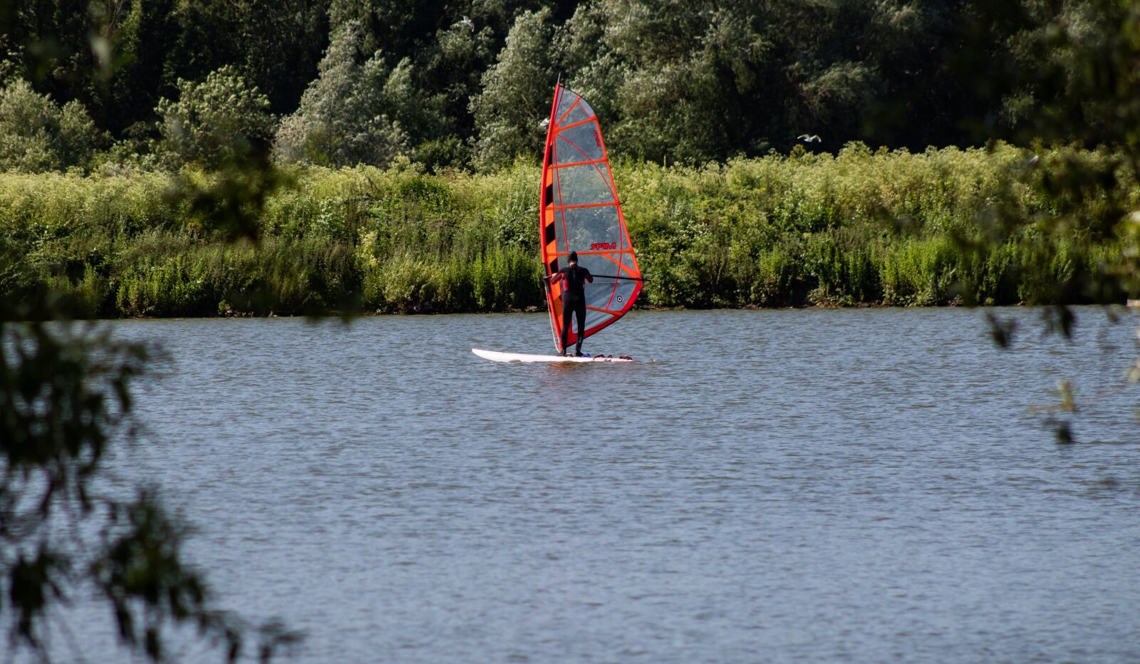 Canon EF75-300mm f/4-5.6 sample photo. Wind surfer, lake surfing photography